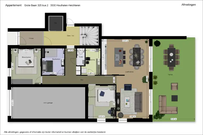 Ruim gelijkvloers nieuwbouwappartement met 2 slaapkamers, terras en een mooie tuin op een goed bereikbare locatie! foto 10