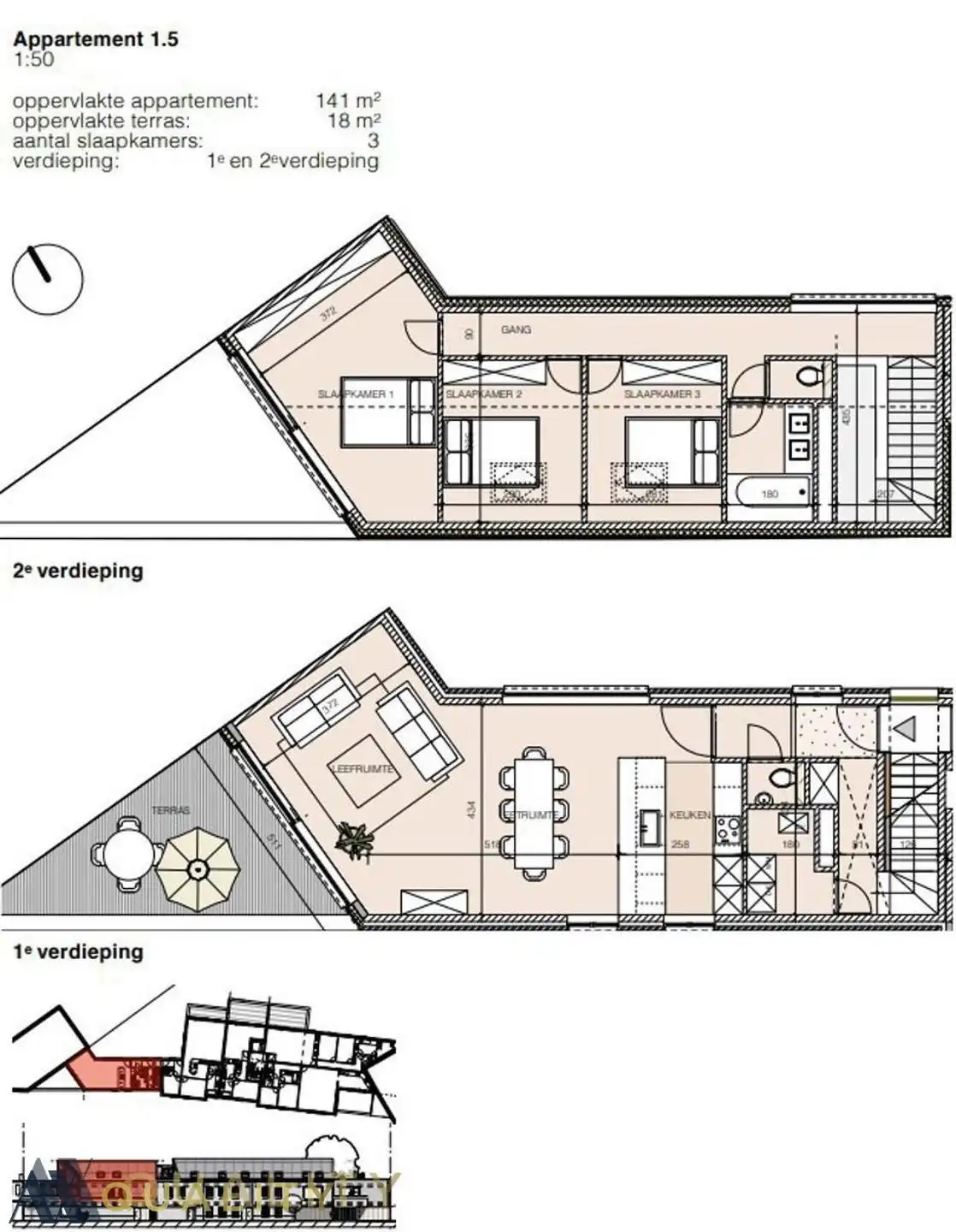NIEUWE VOORWAARDEN LAATSTE NIEUWBOUW APPARTEMENT Residentie Oakenfield met nog een 3slpk. (duplex) (141 m²) met terras (18 m²) foto 5
