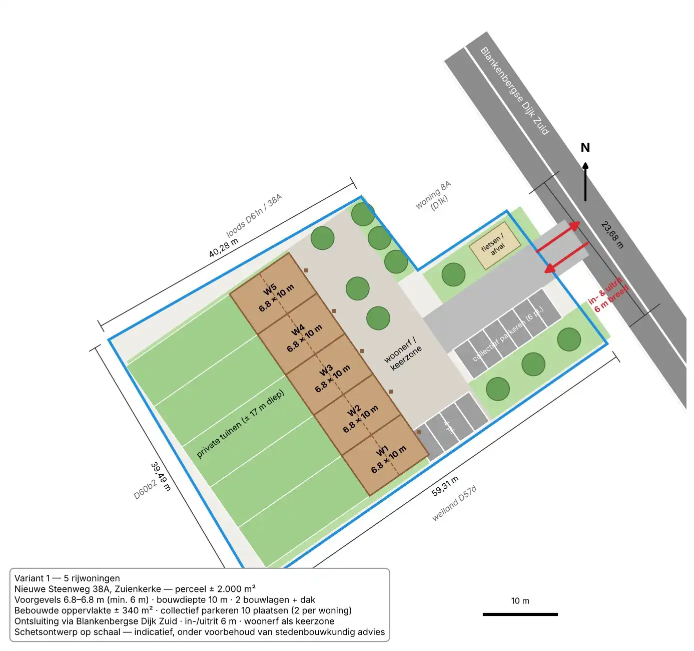Mooi perceel PROJECTGROND (± 2.000m2) te koop voor een 4à5-tal woningen in Zuienkerke (Brugge)! foto 3