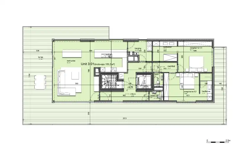 KORTEMARK: Penthouse 3.01 met 2 comfortabele slaapkamers, 2 ensuite-badkamers en 111,60m² uitgestrekt zitterras gelegen op de derde verdieping van Nieuwbouwresidentie Mila en Nora foto 8