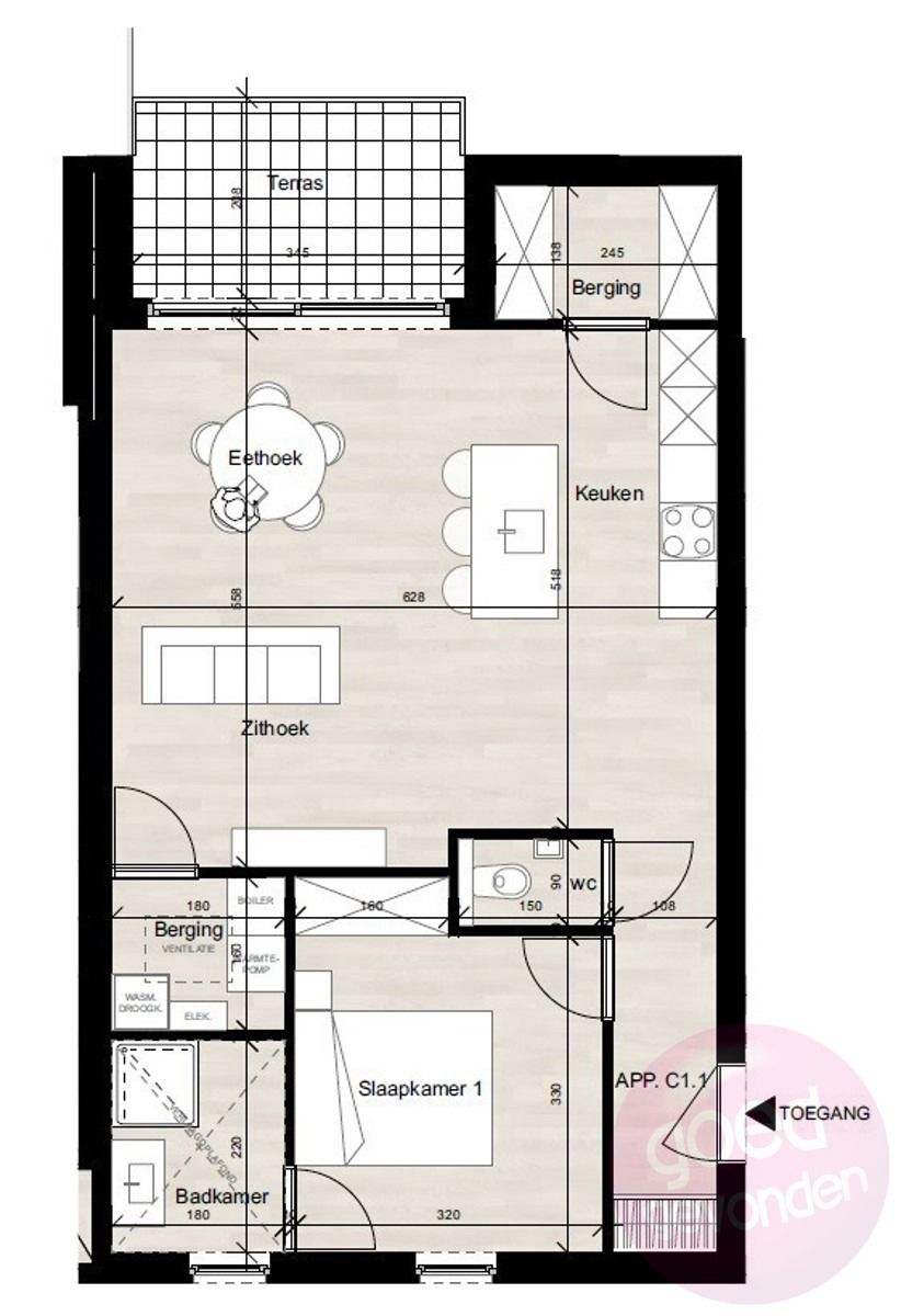 NIEUWBOUW  - 1/2 of 3 SLAAPKAMERS - PARKING - CENTRAAL foto 2
