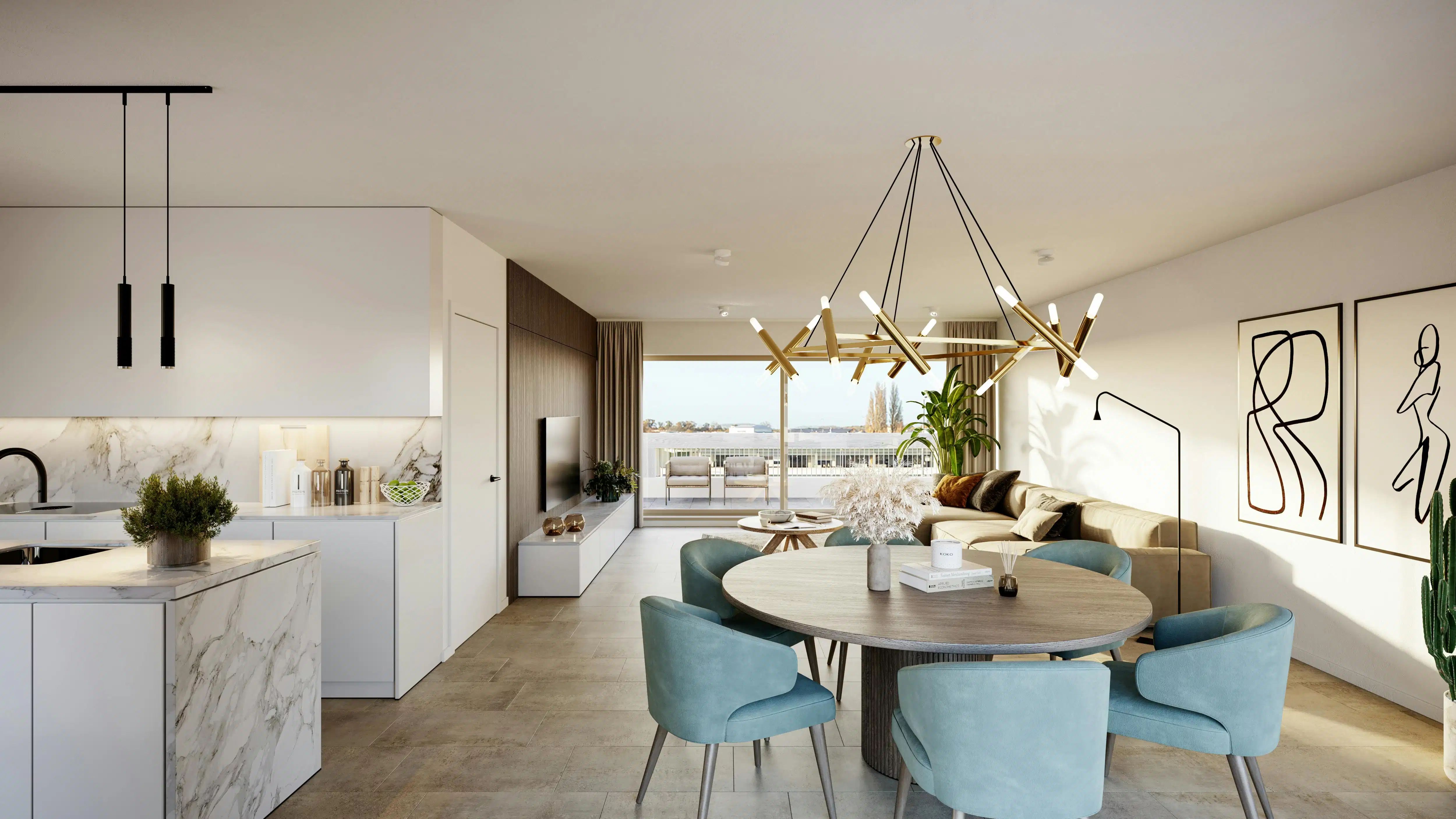 Nieuwbouw penthouse met 2 slaapkamers te Brugge foto 3