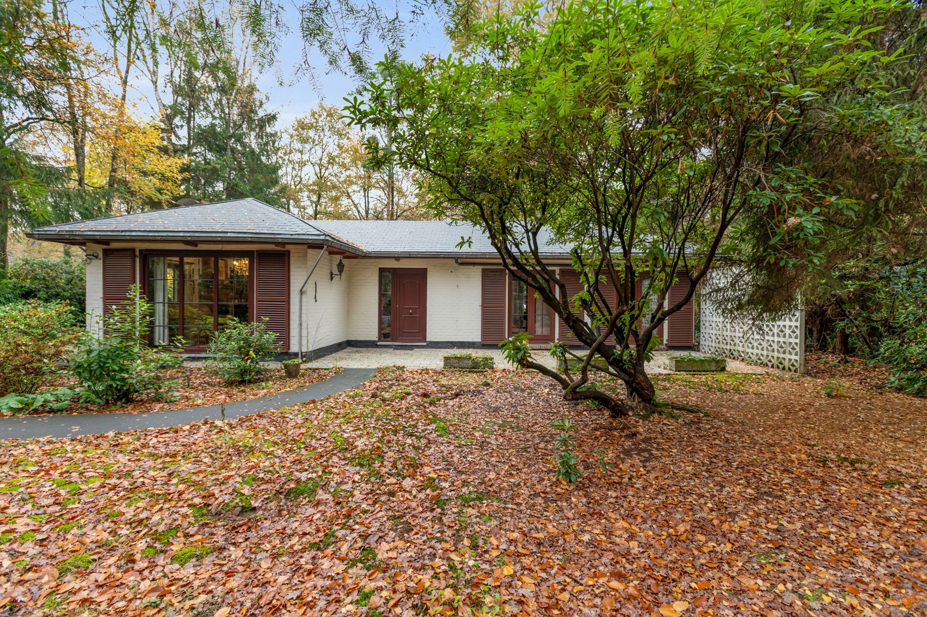 Hoofdfoto van de publicatie: Te renoveren gelijkvloers landhuis op een perceel van ca. 1475 m²