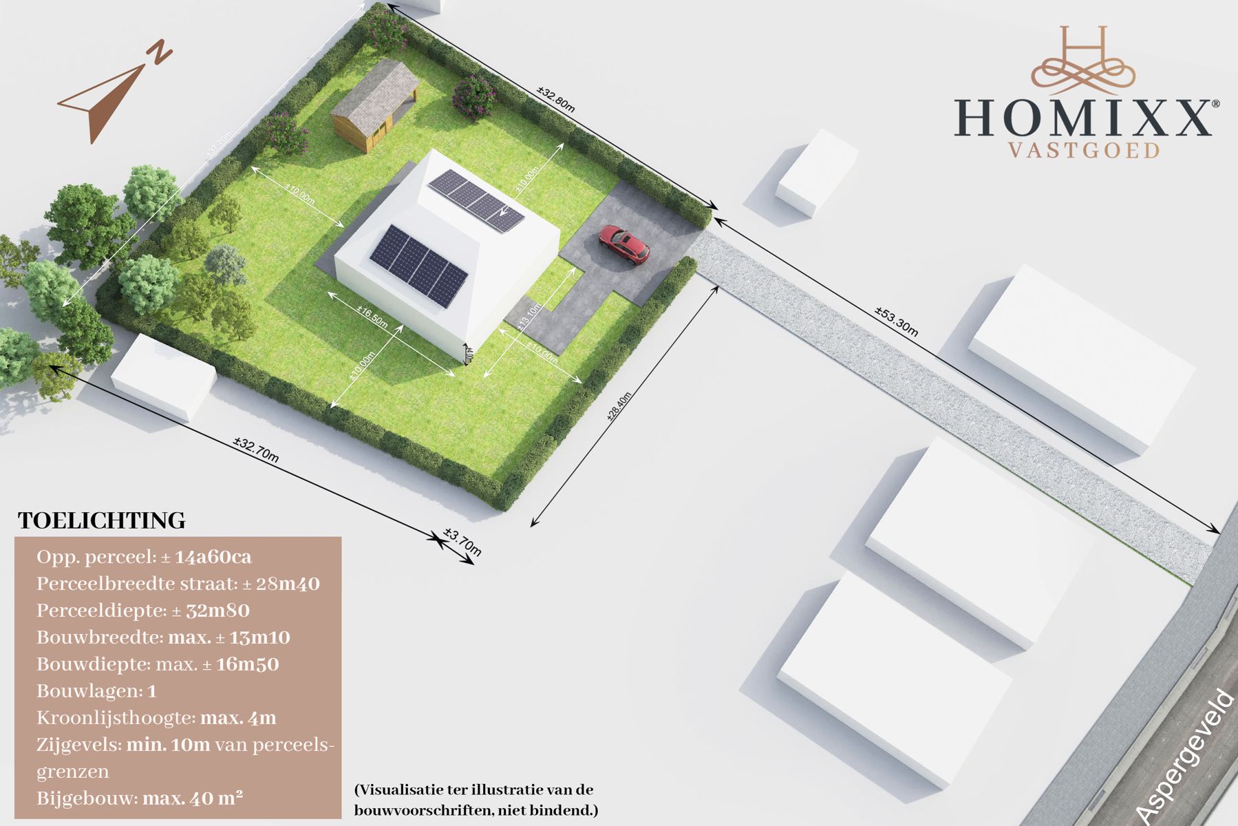 Ruime bouwgrond in doodlopende straat foto {{pictureIndex}}