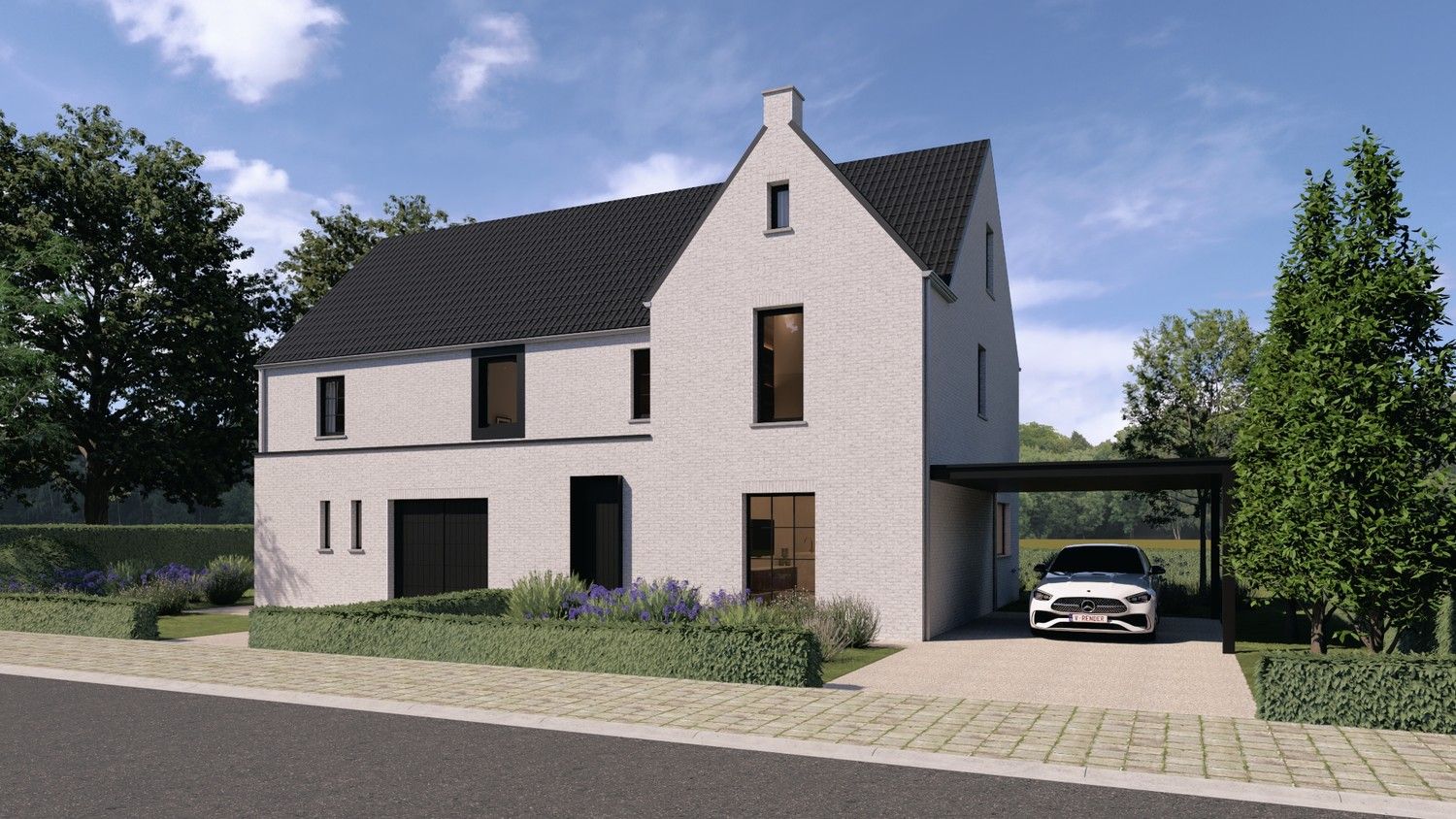 Villa Grenszicht - Moderne nieuwbouwwoningen op een zuidgericht perceel in Lanaken foto {{pictureIndex}}