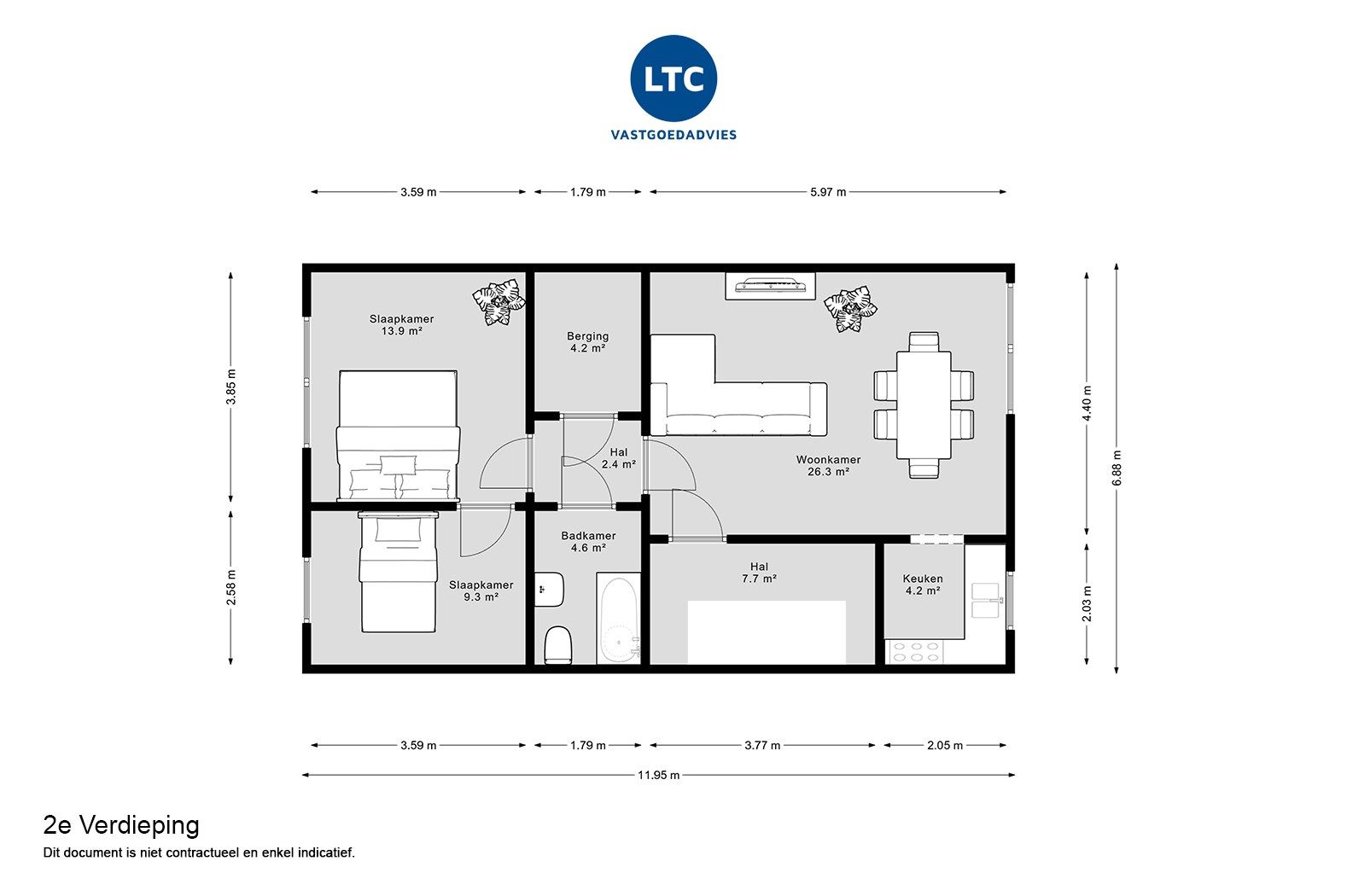 Opbrengsteigendom bestaande uit drie appartementen. foto 26