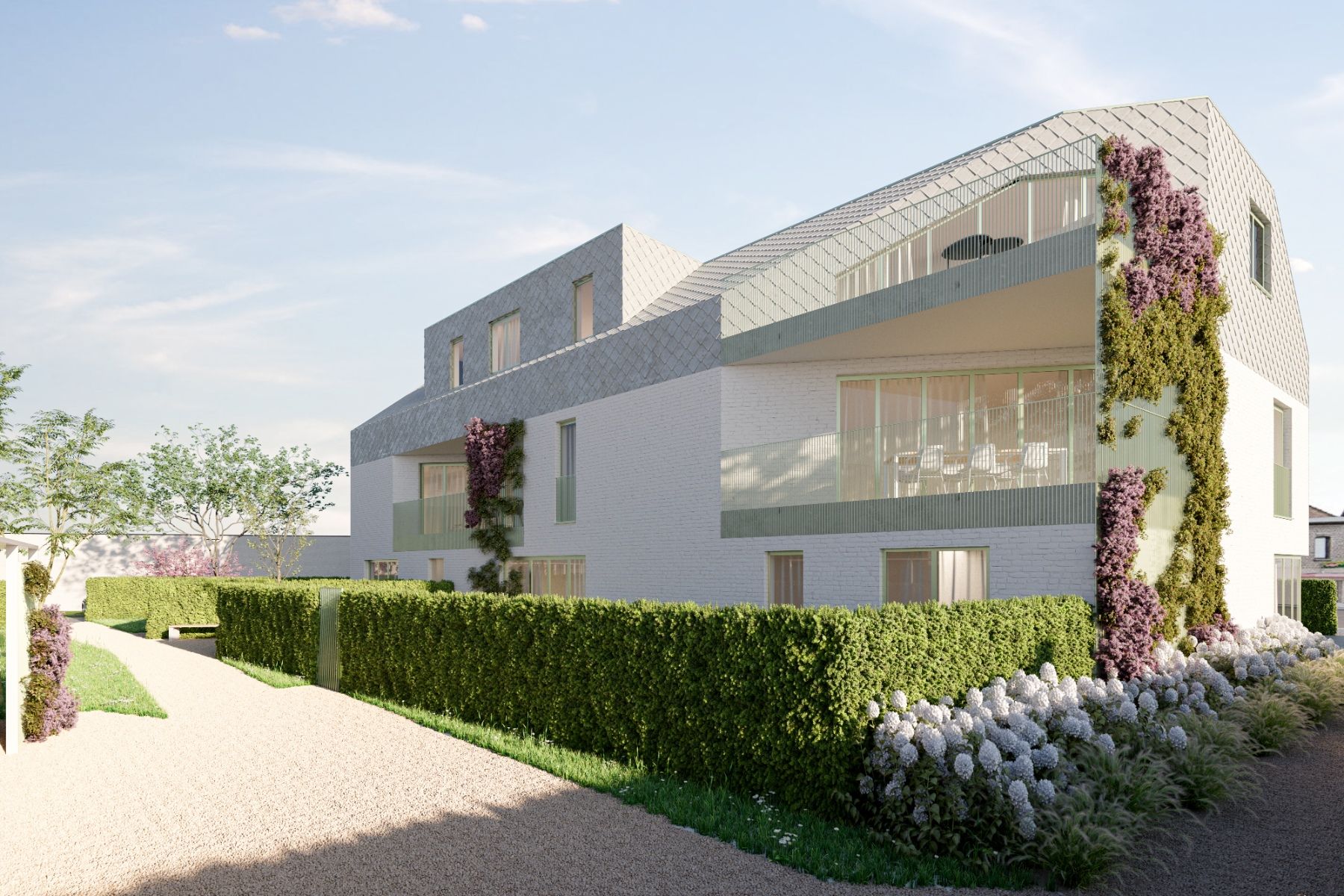 Nieuwbouw handel/kantoorruimte mét parking langsheen de Dendermondsesteenweg foto {{pictureIndex}}