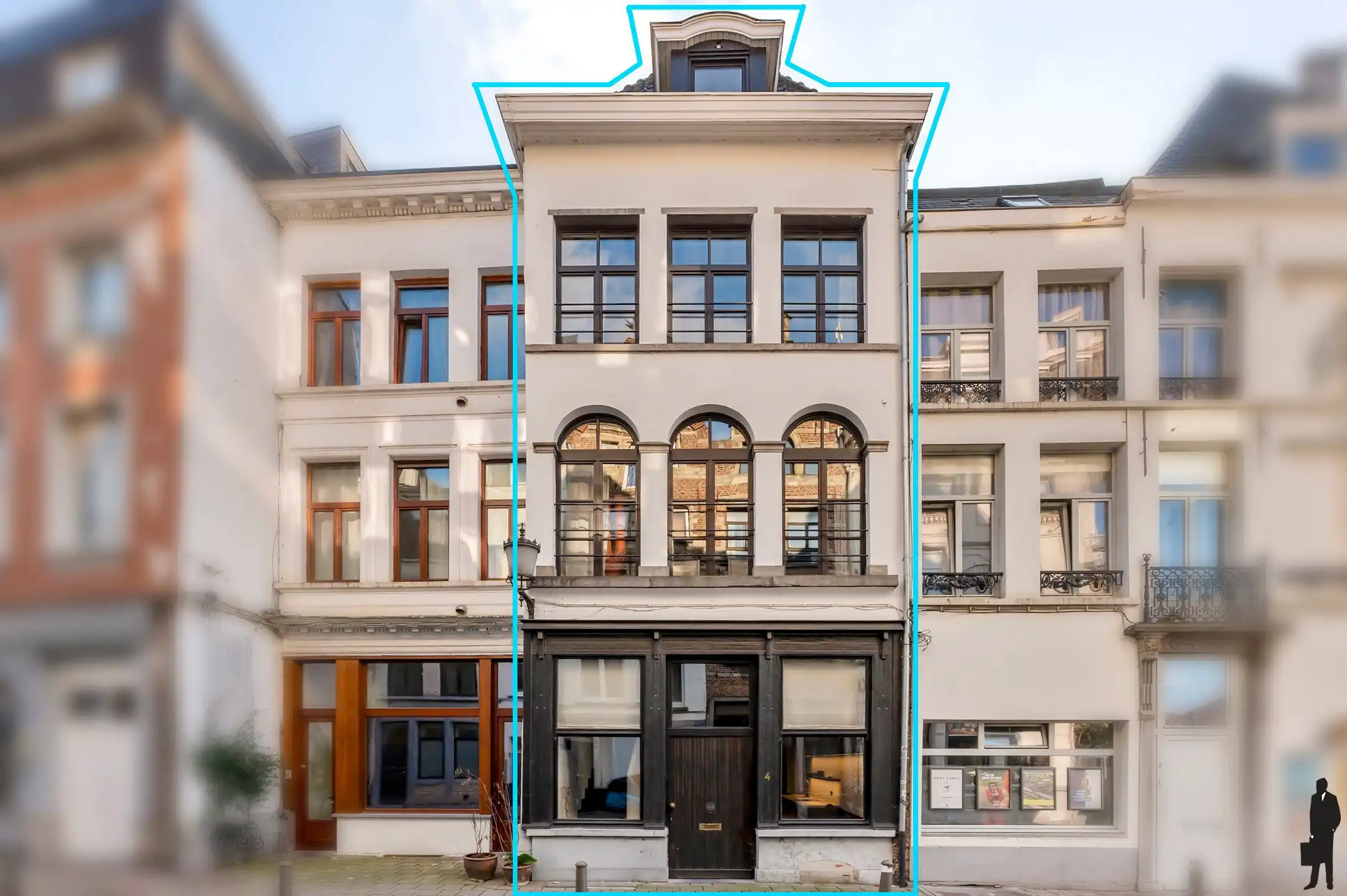 Neoclassicistische stadswoning uit de 19de eeuw met zicht op de Schelde en de Kathedraal foto 2