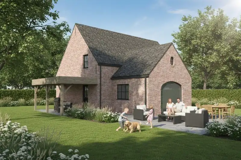 Nieuw te bouwen alleenstaande woning met vrije keuze van architectuur te Ardooie. foto 2