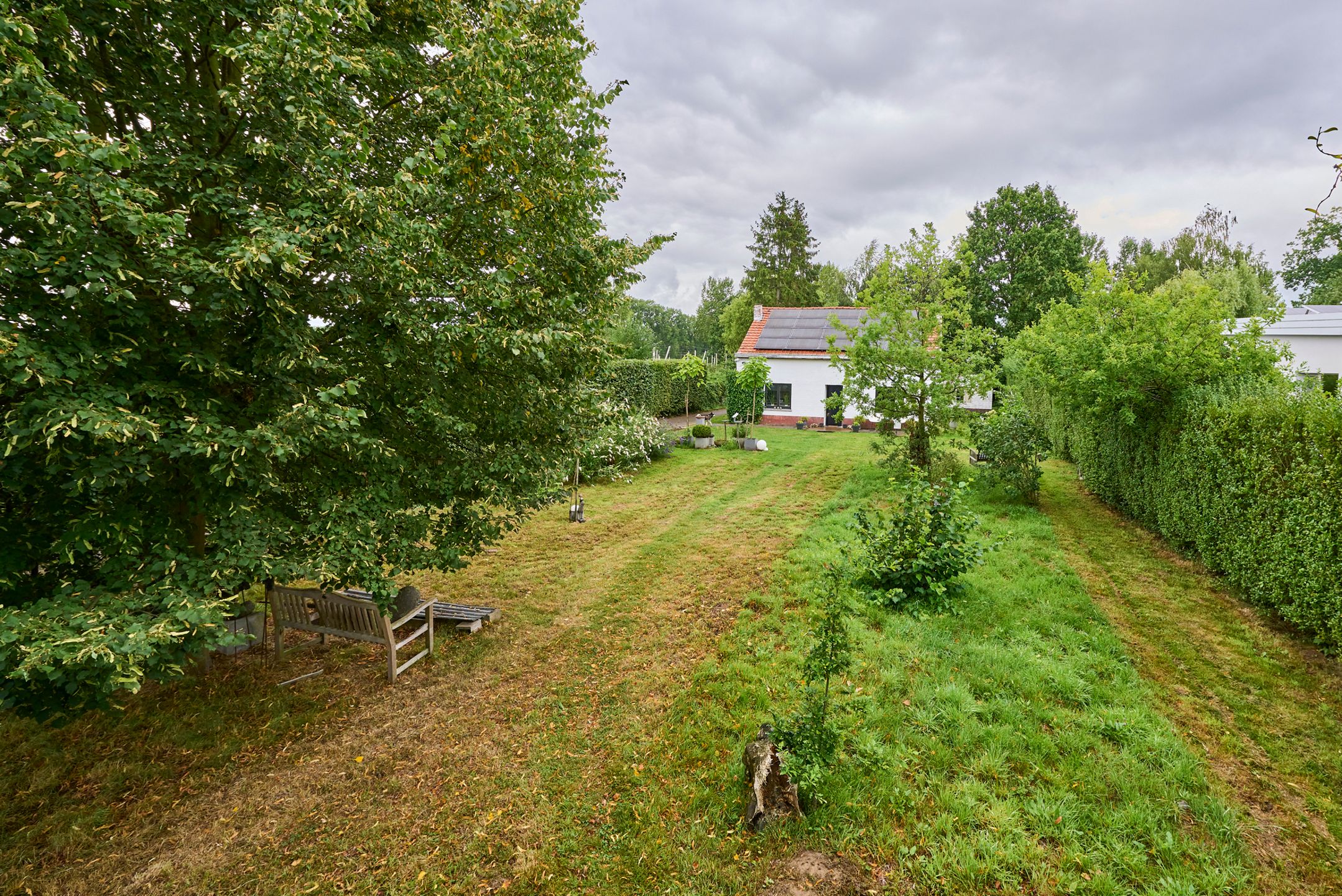 Prachtig bouwgrond met bestaande woning in het groen foto 2