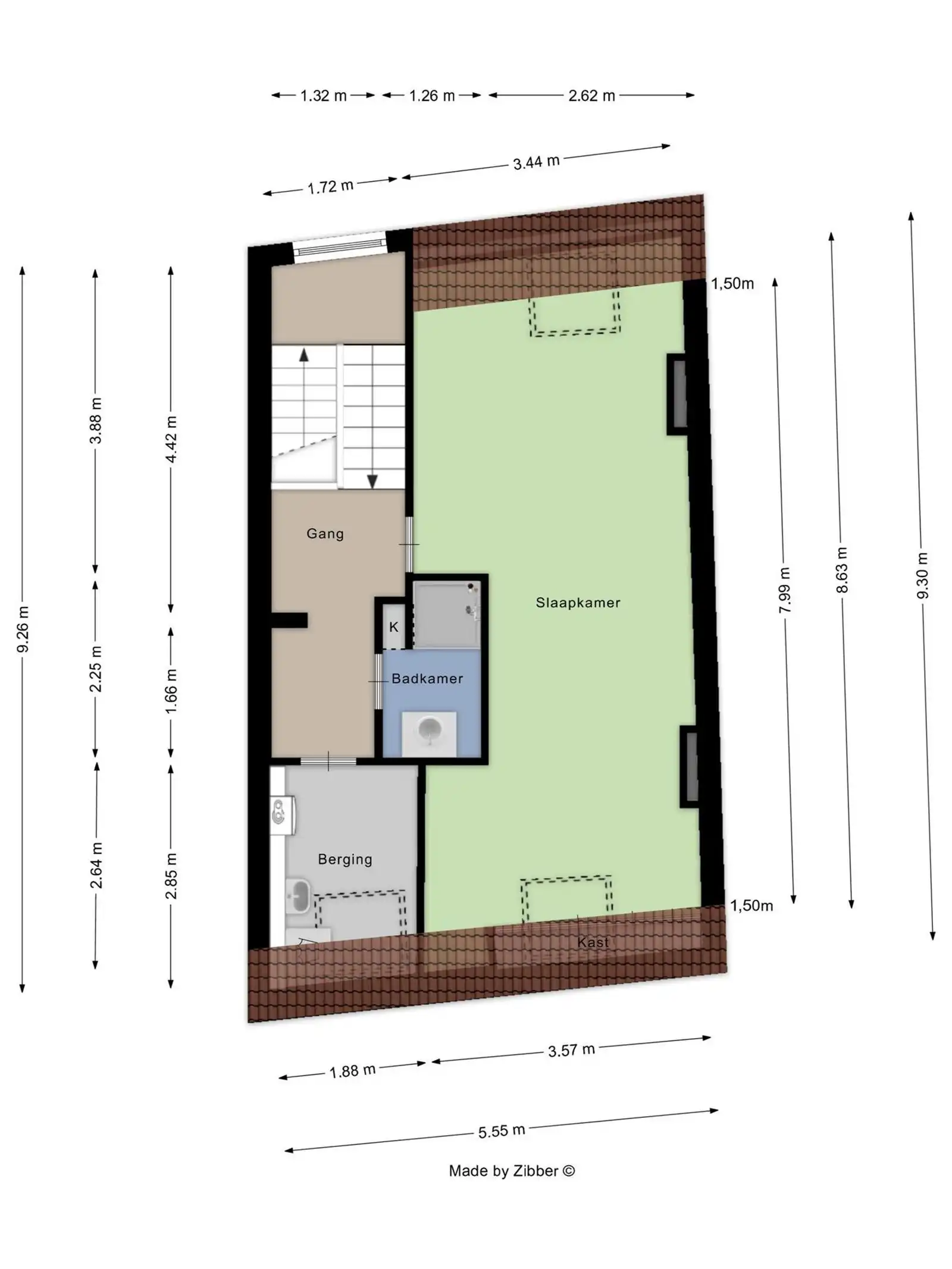 Praktijk + triplexappartement (3 slaapkamers & 2 badkamers) te centrum Halle  foto 26