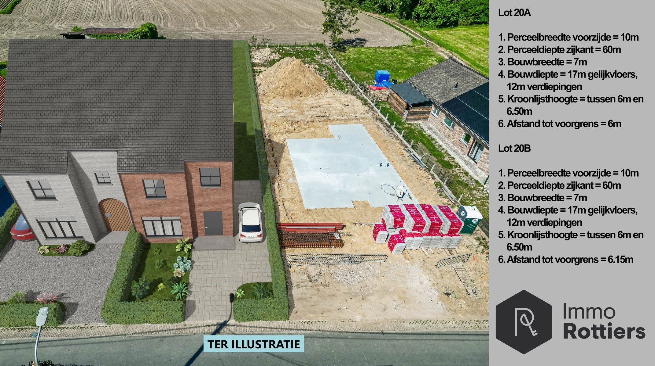 Fantastisch gelegen bouwgrond (6are) voor halfopen bebouwing te Londerzeel foto 6