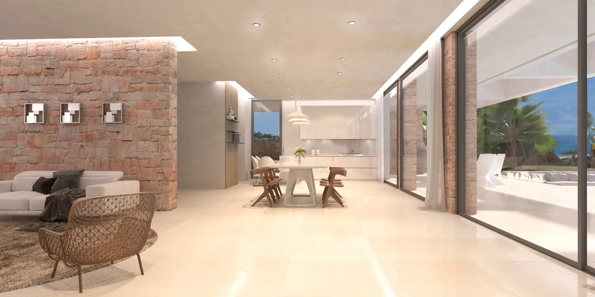 Nieuw te bouwen villa met zicht op golf en zee te Elviria. foto 3