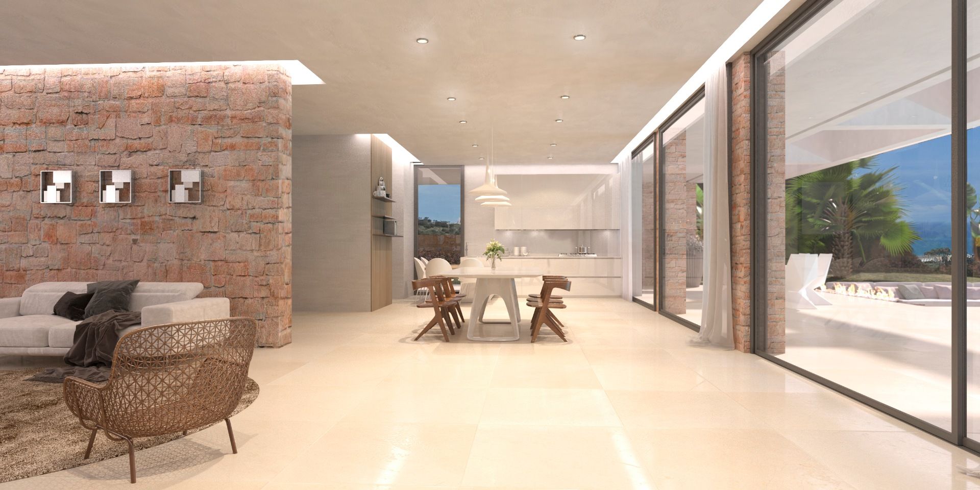 Nieuw te bouwen villa met zicht op golf en zee te Elviria. foto 3