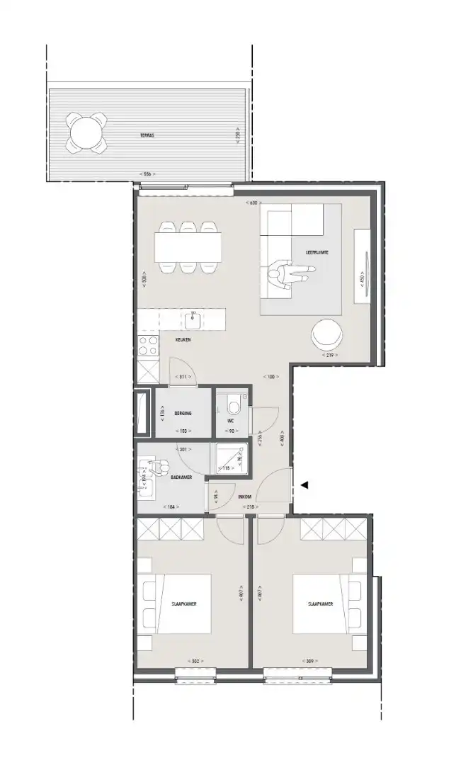 RECENT GELIJKVLOERS APPARTEMENT MET GROOT TERRAS EN AUTOSTAANPLAATS foto 12