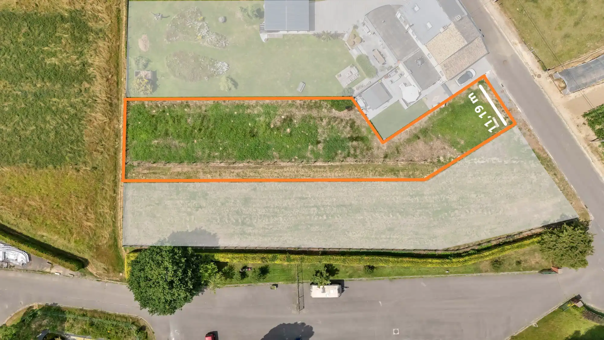 Landelijke bouwgrond voor halfopen bebouwing op 10a 74ca foto 7