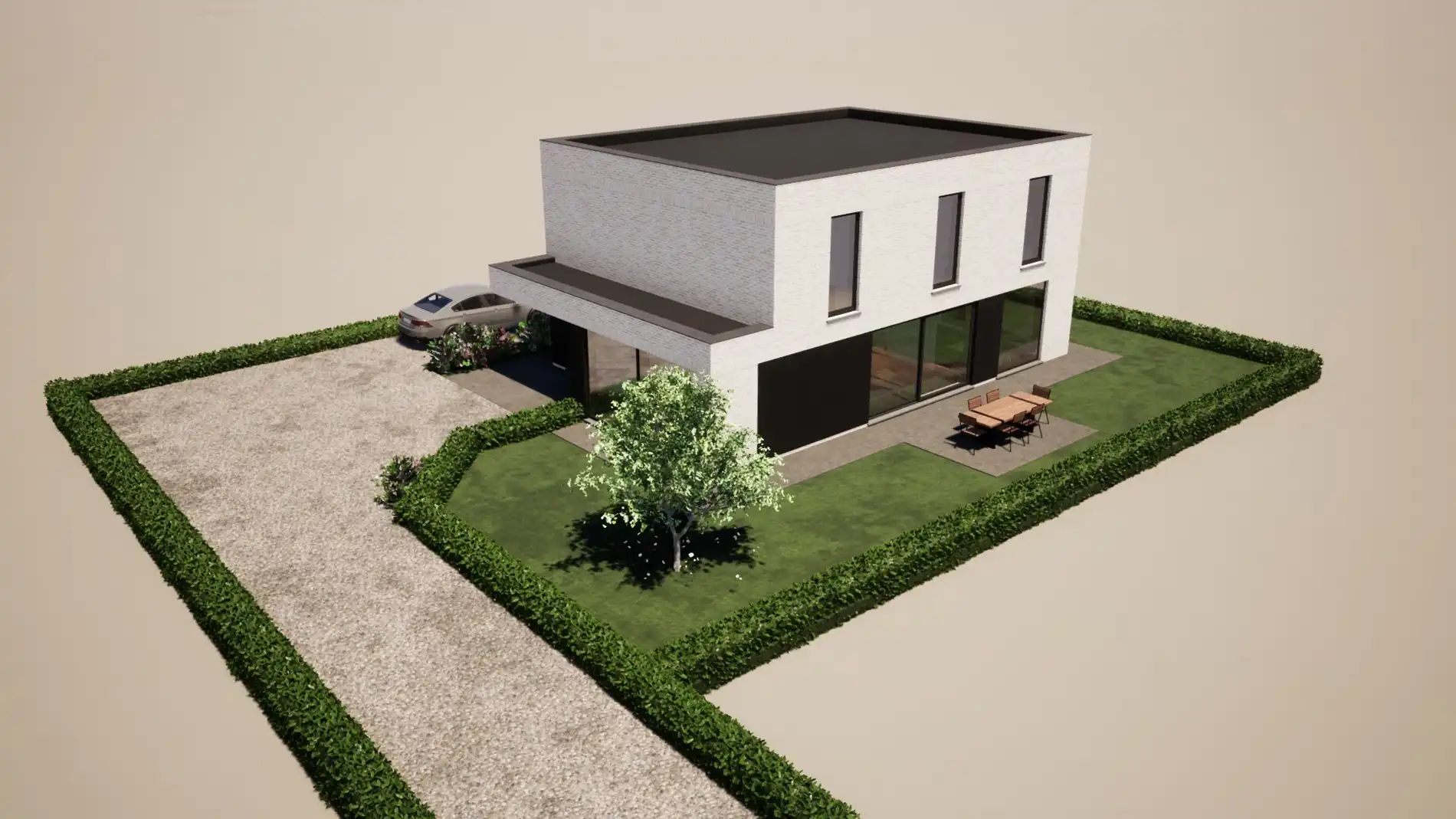 Exclusieve nieuwbouwwoning op 786 m² te Bulskamp (vlakbij Veurne).  foto 3