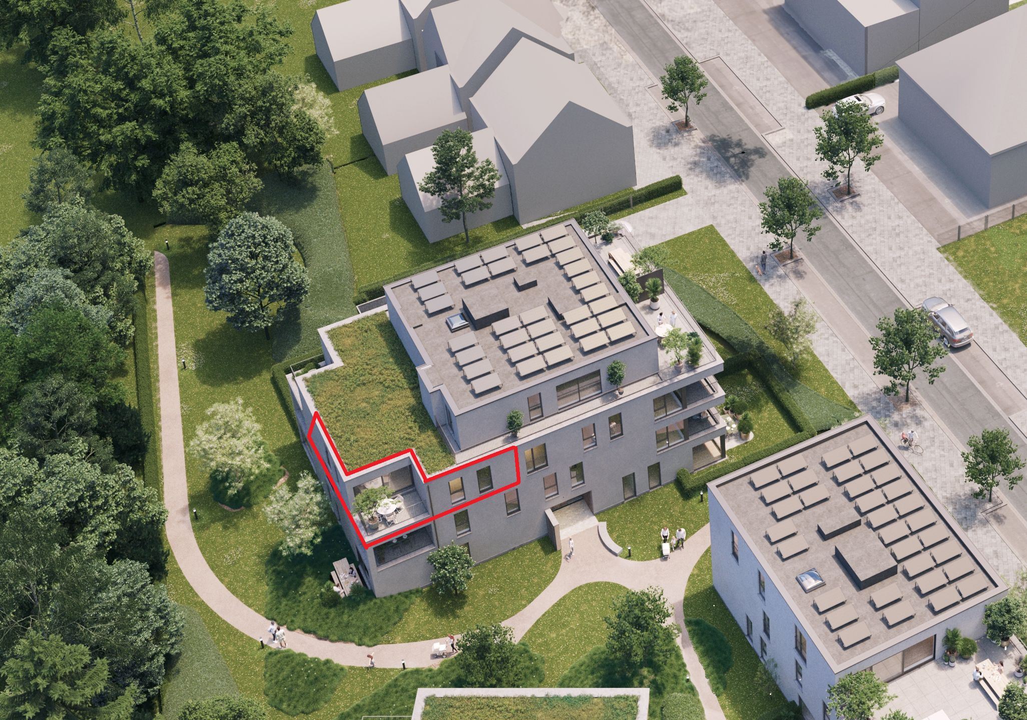 Appartement + terras met schitterend zicht. 6% BTW mogelijk. foto {{pictureIndex}}