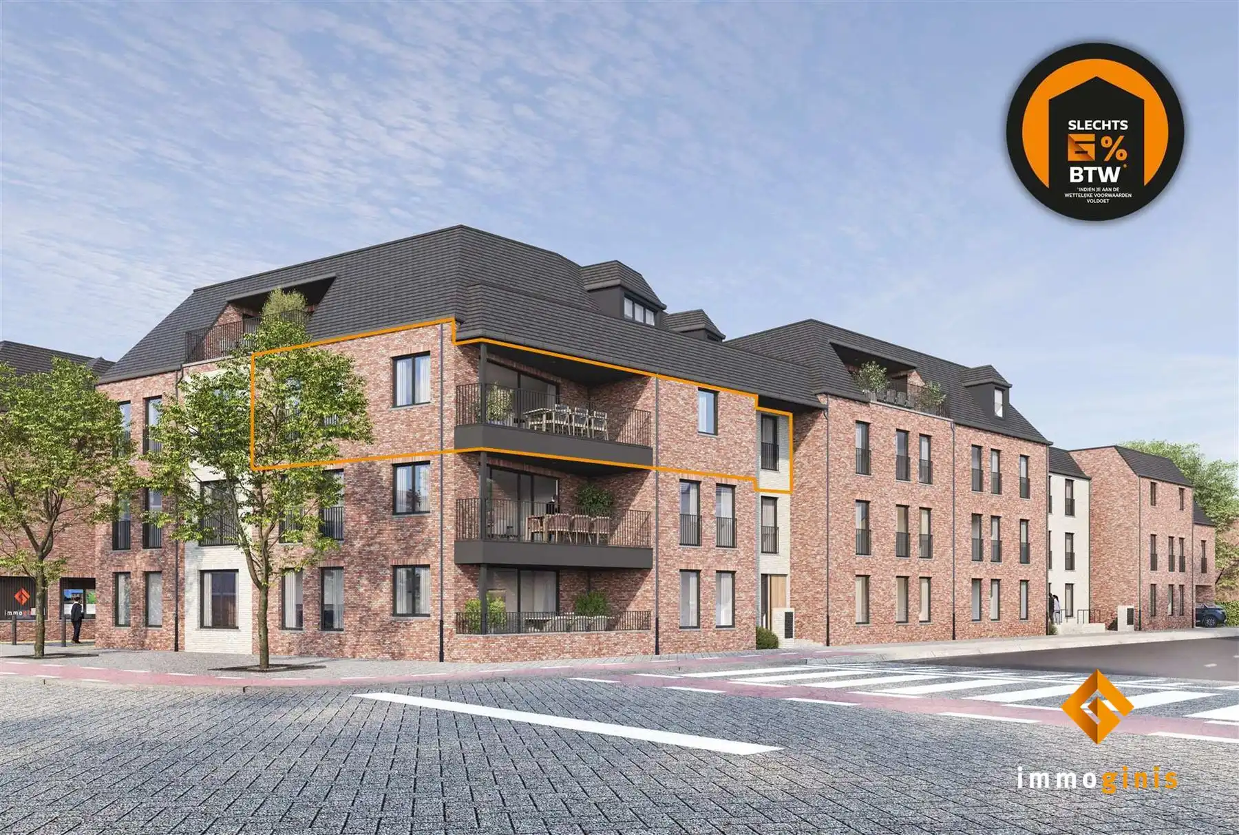 OPEN WERF! Aangepast voor mindervaliden/ouderen: appartement tweede verdieping met 2 slaapkamers en gezellig, overdekt terras.  foto 2