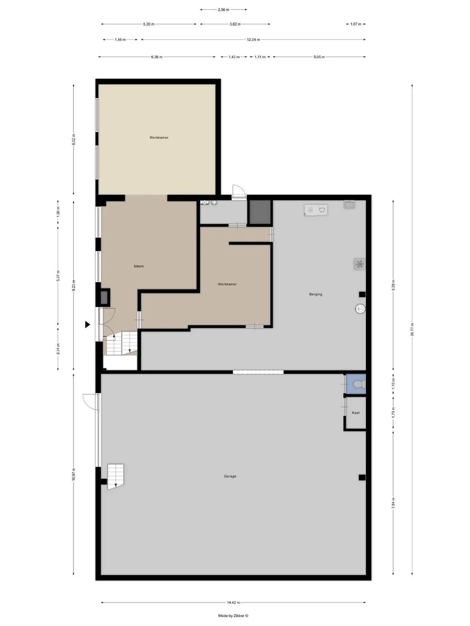 Gemend gebouw : woning, loft/kantoor  en loods met bureau te koop foto 17