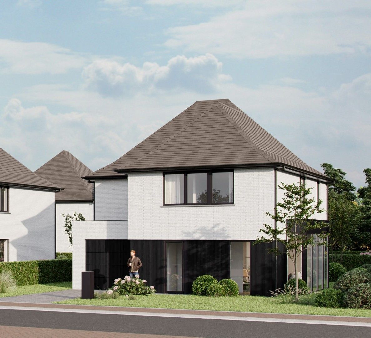 Luxe nieuwbouwwoning te koop in Lievegem. foto {{pictureIndex}}