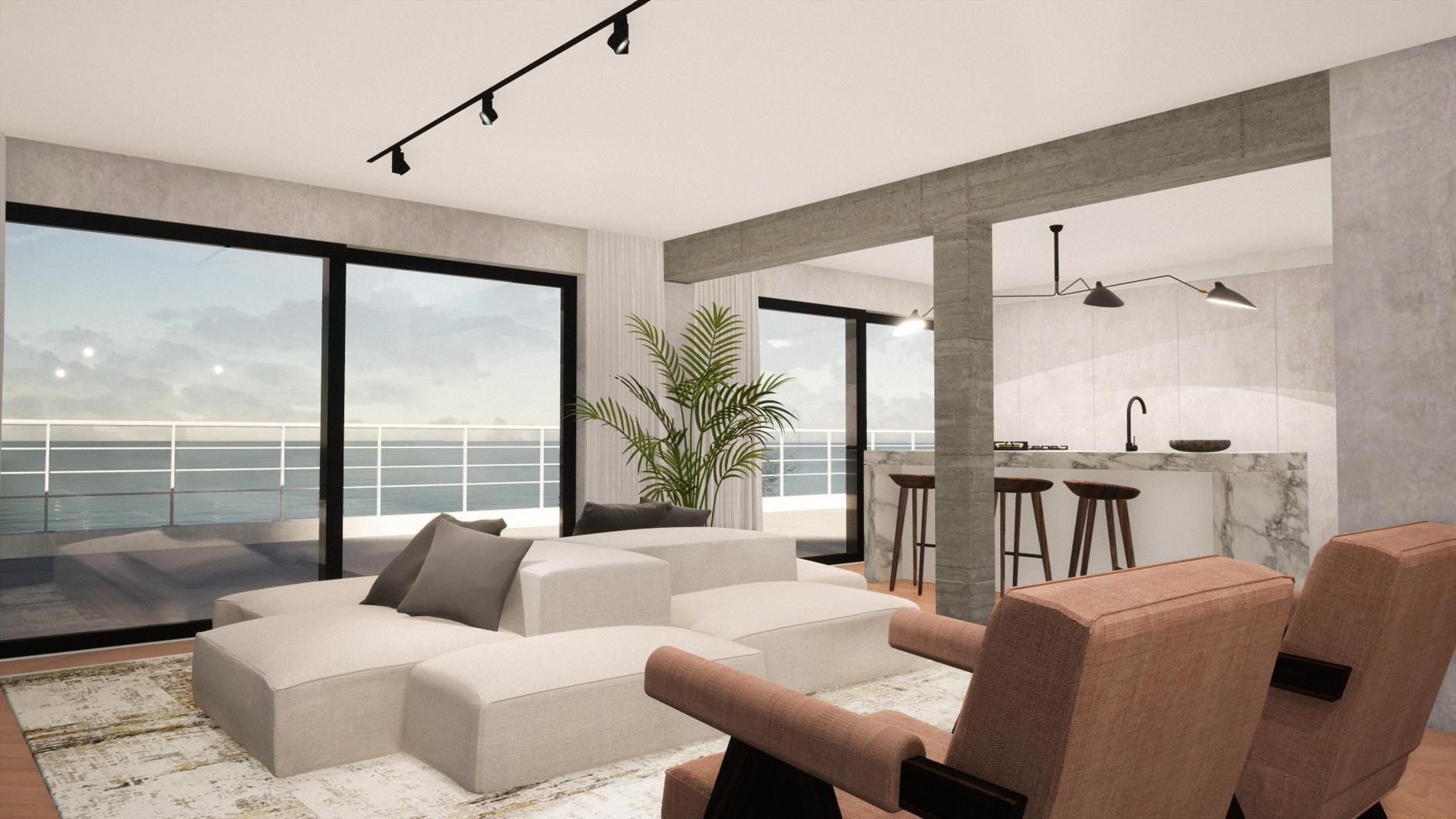 Unieke penthouse met frontaal zeezicht en ruim terras.  foto 27