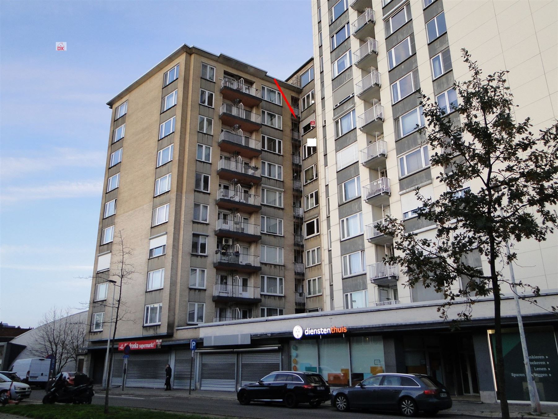  8° verdieping (8 K) met 1 slaapkamer en terras  foto {{pictureIndex}}