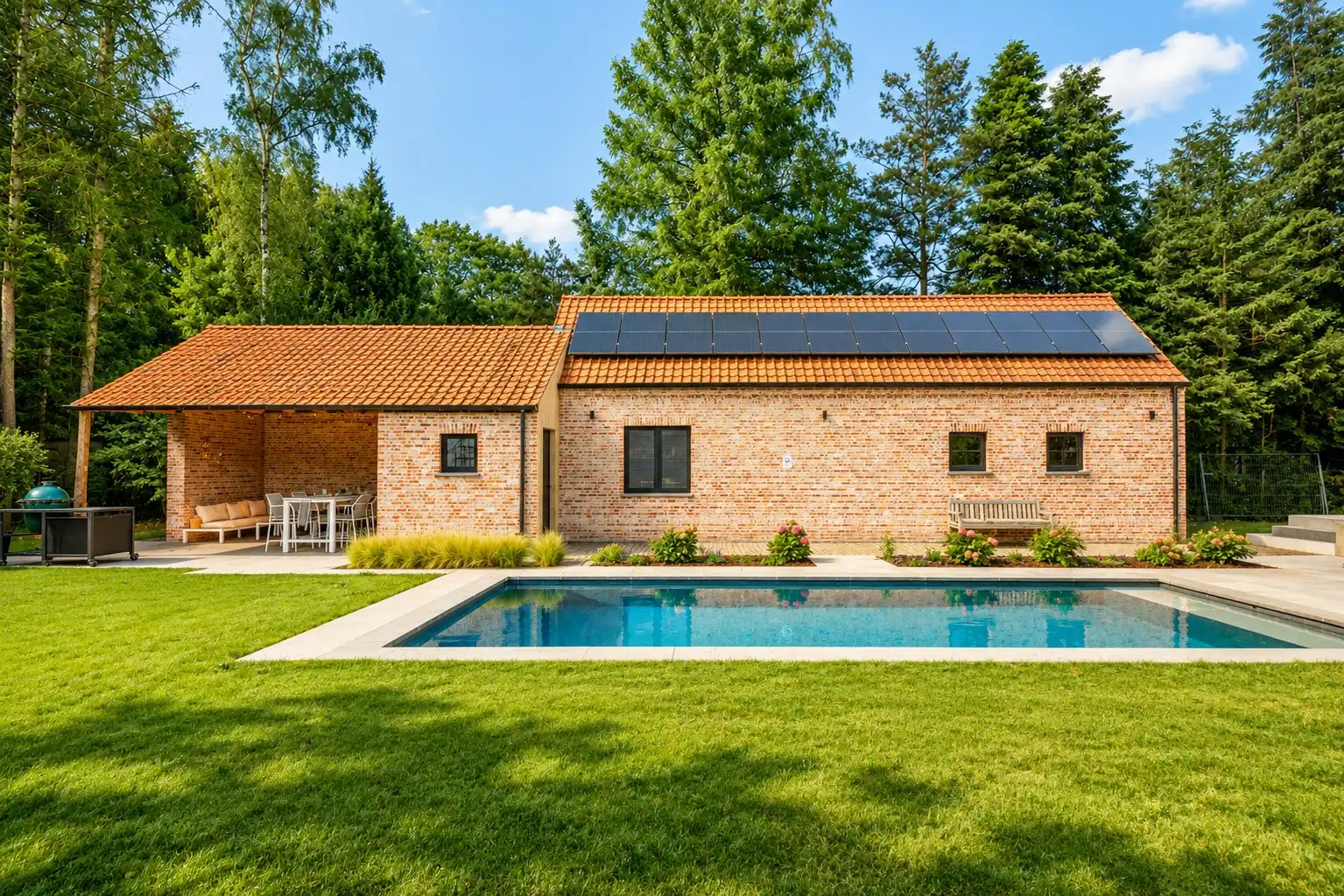 Stijlvolle villa met zwembad en royale garage/loods op toplocatie in Brasschaat foto 3