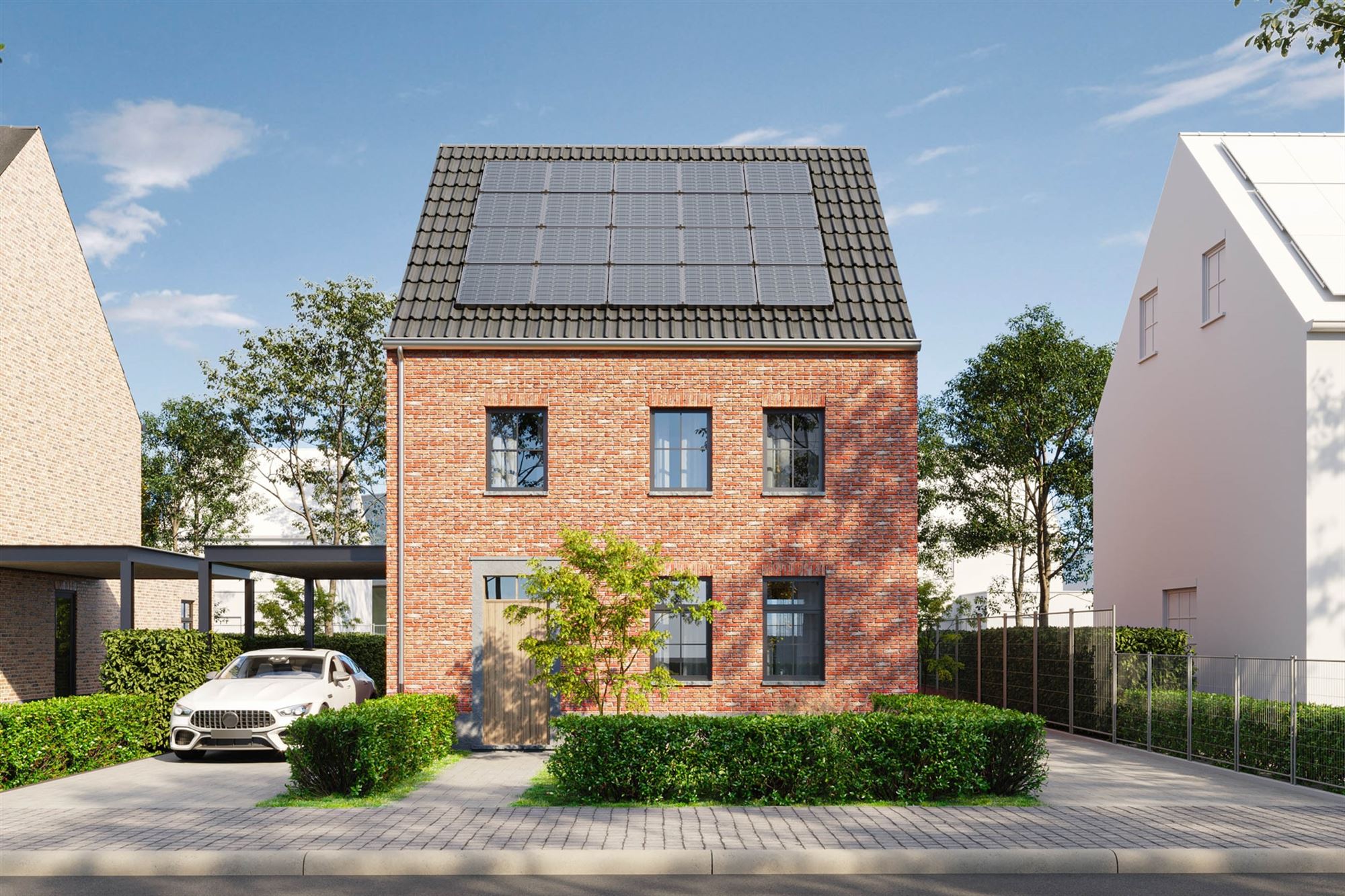 NIEUWBOUWWONING (OPEN BEBOUWING) OP MOOI PERCEEL OP LEUKE LIGGING foto {{pictureIndex}}
