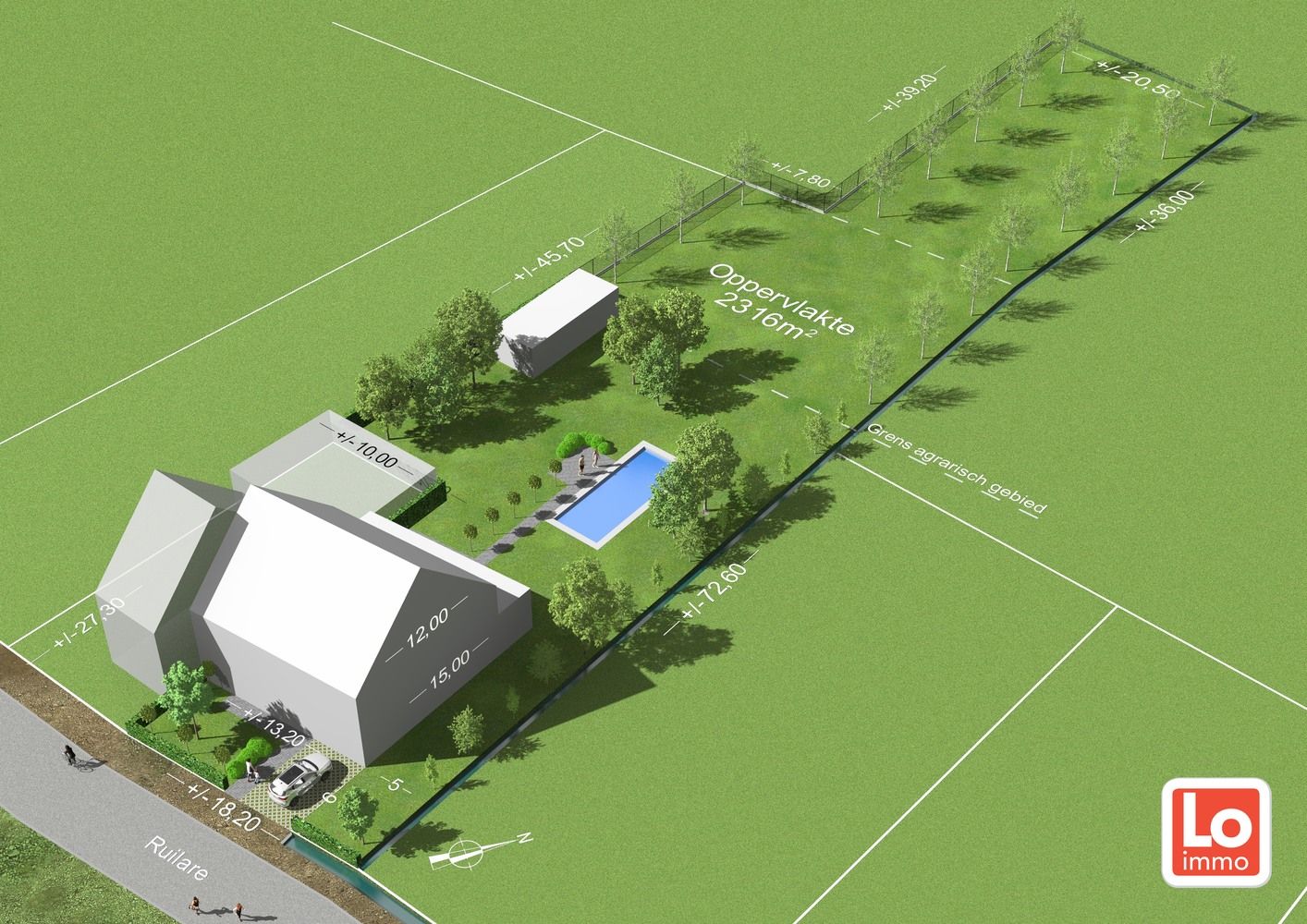 Landelijk gelegen halfopen afbraakwoning op groot perceel grond met open zicht in Zeveneken! foto 2