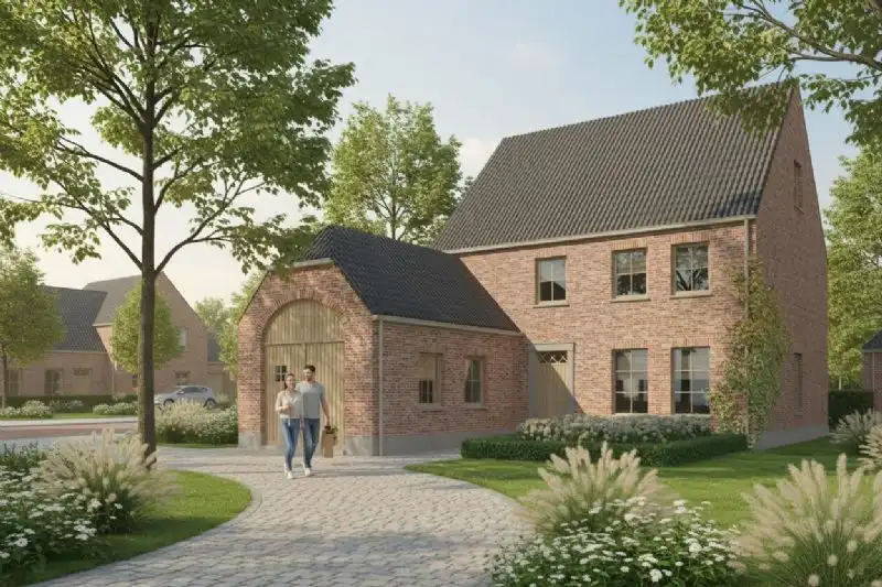 Nieuw te bouwen alleenstaande woning te Ingooigem. foto {{pictureIndex}}