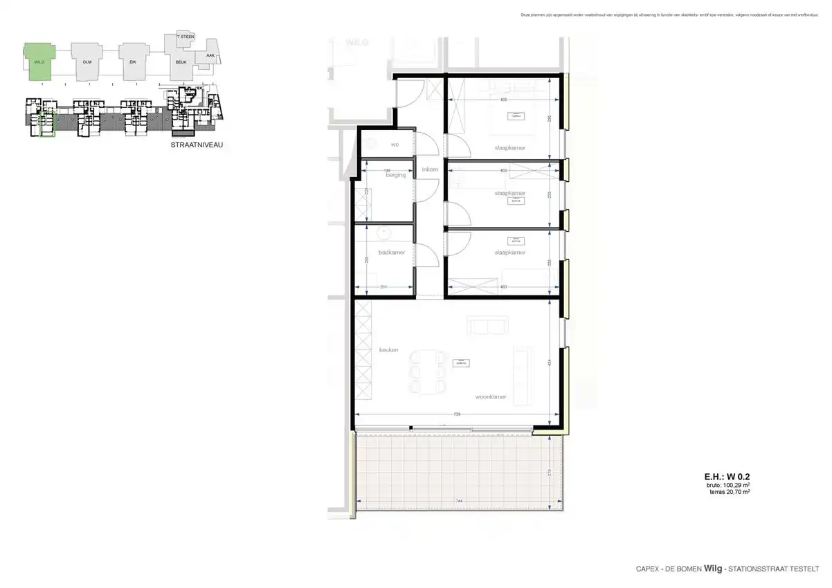 glv. 3slk appartment 100m²  nabij station  foto 2