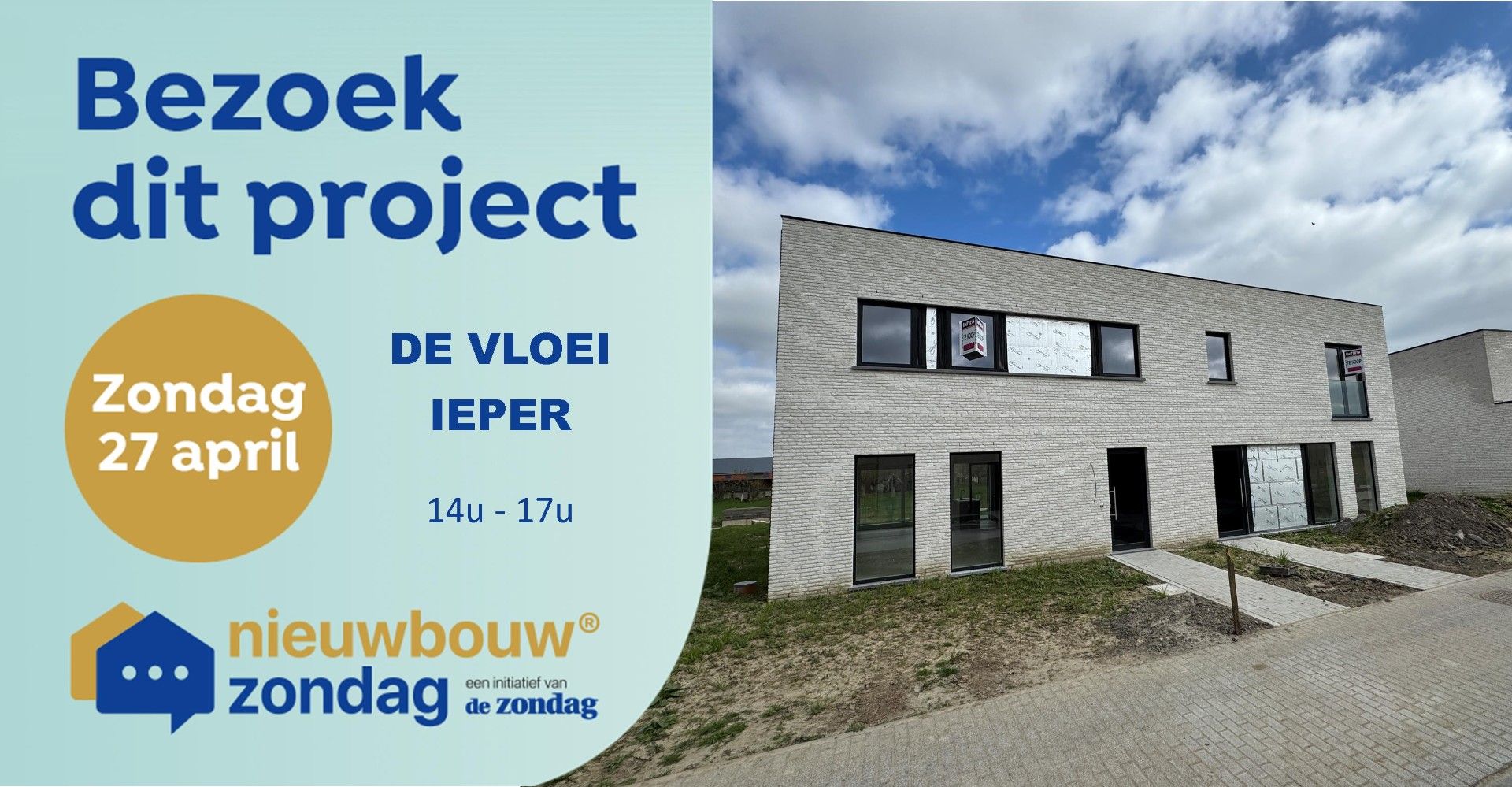 Nieuwbouwwoningen in De Vloei te Ieper foto {{pictureIndex}}