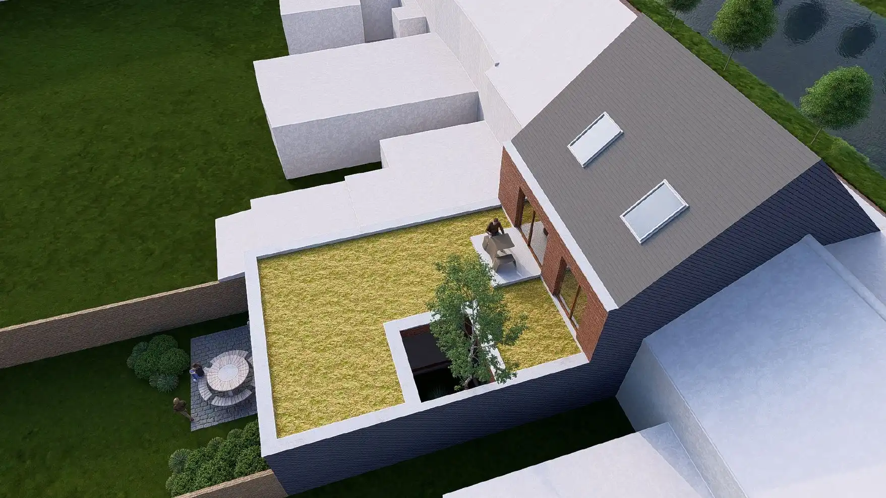 Ruim duplexappartement met 3 slaapkamers en terrassen aan de Oude Veurnevaart foto 3