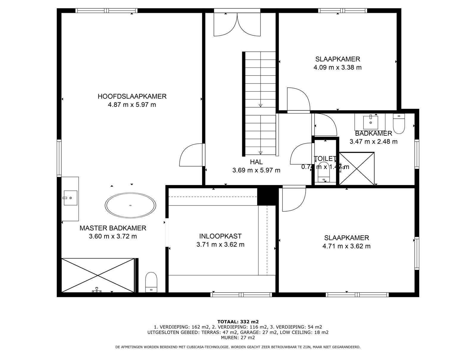 Villa met 5 (6) slks - 2 bdks - zwembad - 370m² bwb opp foto 24