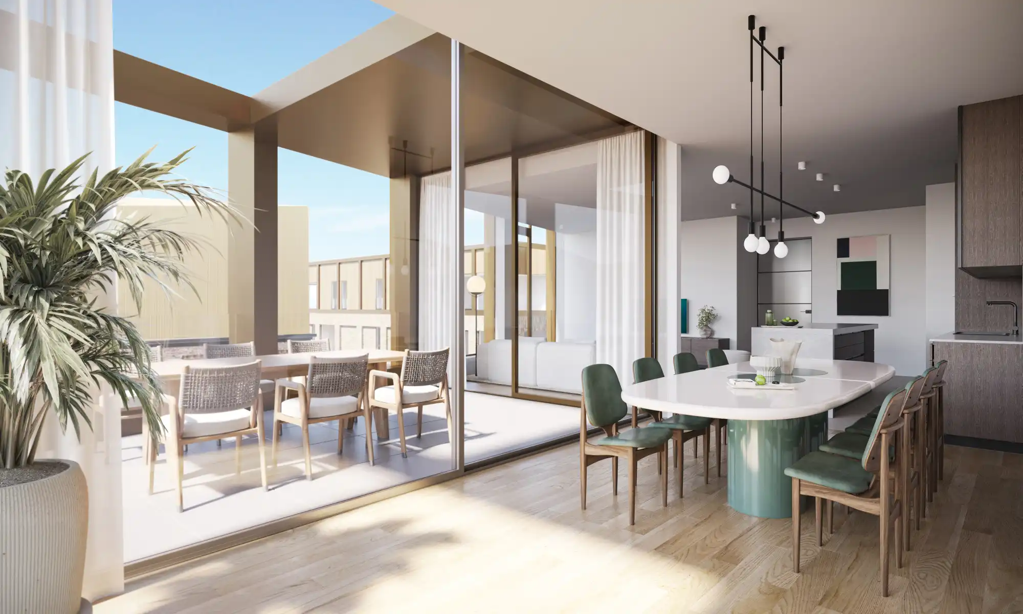 Stijlvolle appartementen vlakbij de Leieboorden. foto {{pictureIndex}}