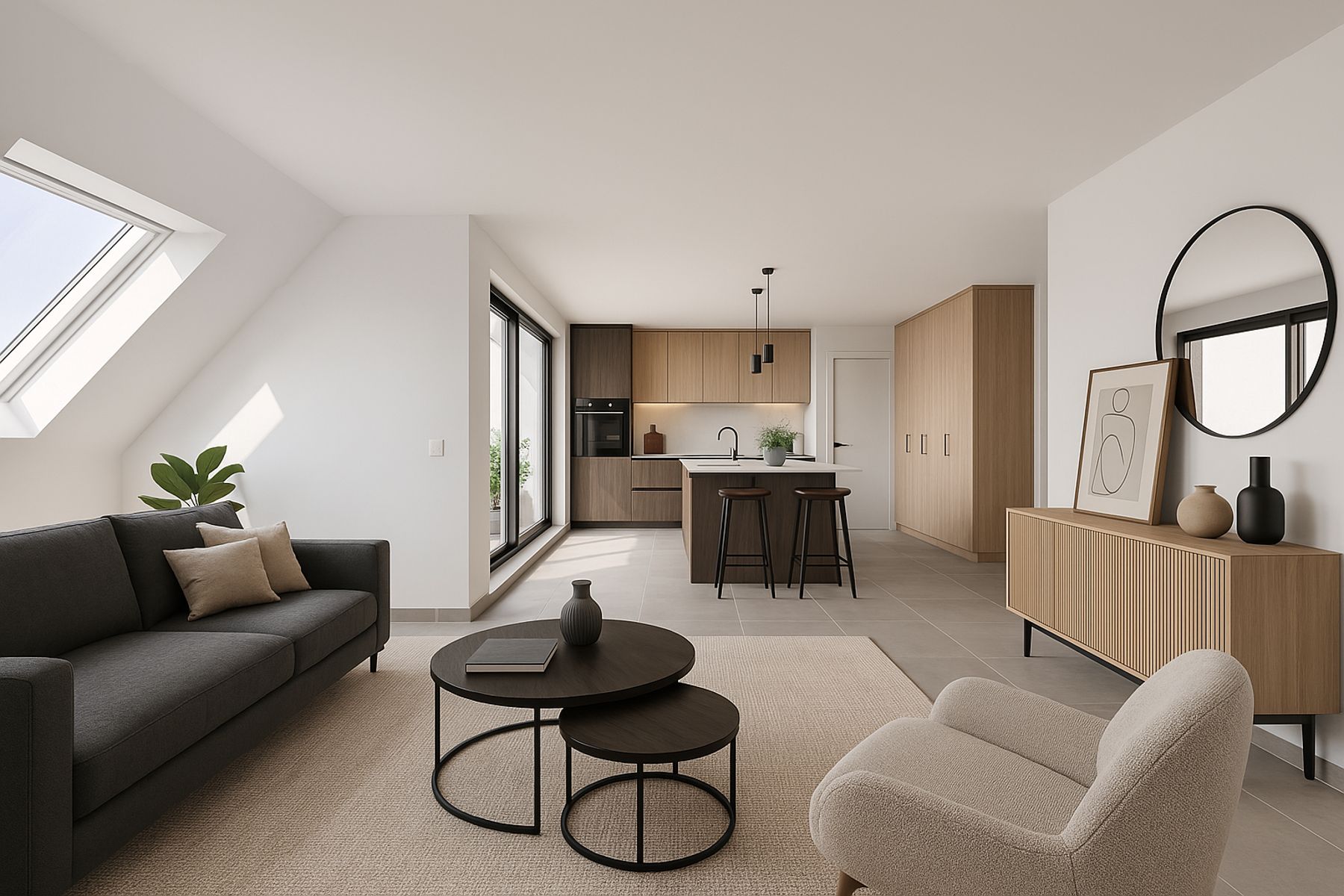 Modern en ruim duplexappartement met zonnig terras foto {{pictureIndex}}
