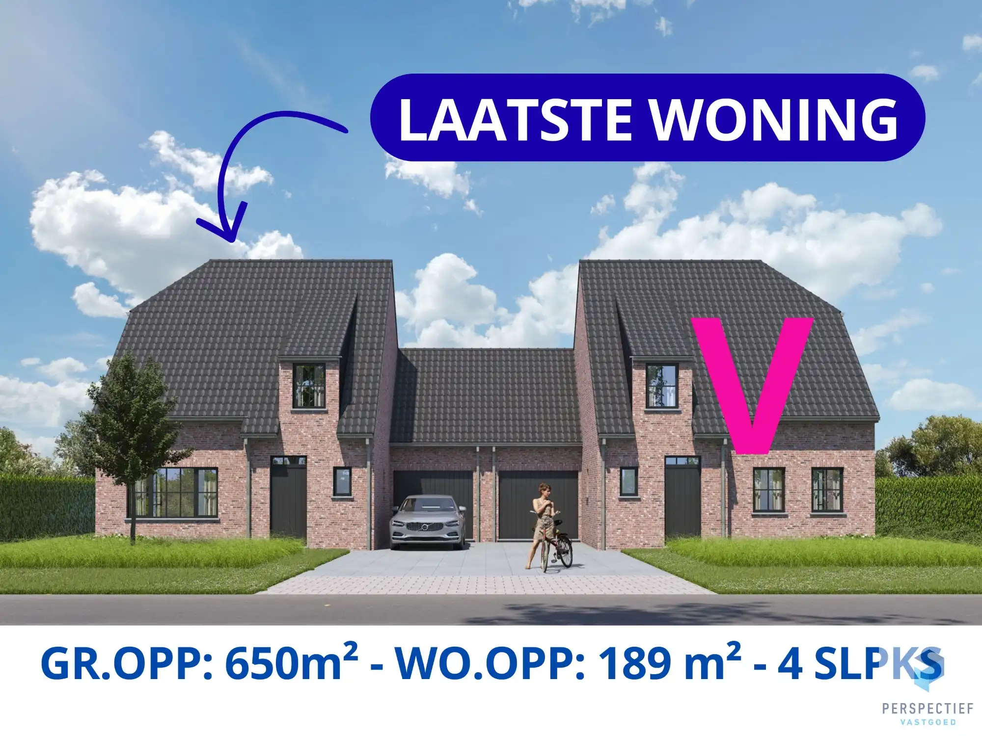 LAATSTE WONING - BEN-woning met Zuidgerichte tuin & weidse vergezichten te Oostveld (Oedelem) foto {{pictureIndex}}
