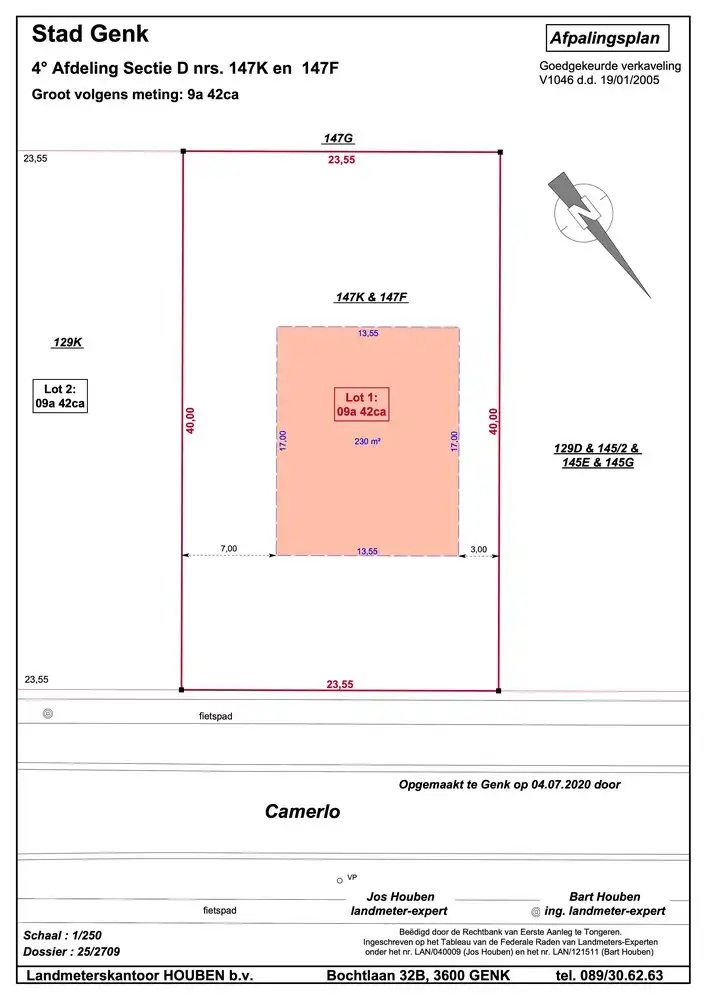 Genk, Camerlo 40: Ruim perceel voor open bebouwing 9a42ca, 23,55m breed foto 4
