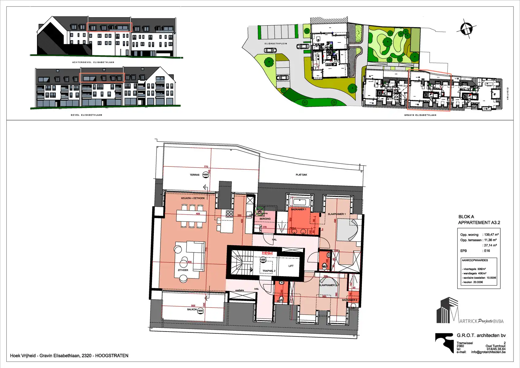 De Tram A3.2 - Penthouse van 139,50m² met 2 slaapkamers en terras met zicht op de Vrijheid. foto 7