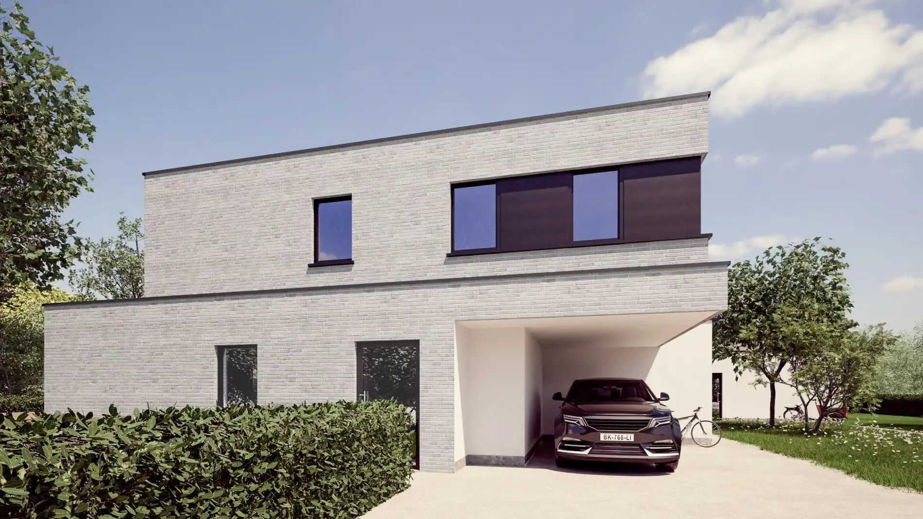 Moderne woning in kleinschalig woonerf te Sijsele foto 2