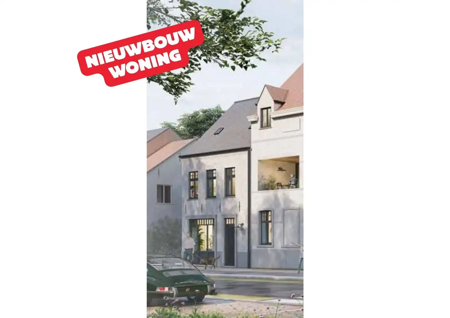 Landelijke nieuwbouwwoning met 4 slaapkamers, 2 badkamers en tuin in het centrum van Beselare foto {{pictureIndex}}