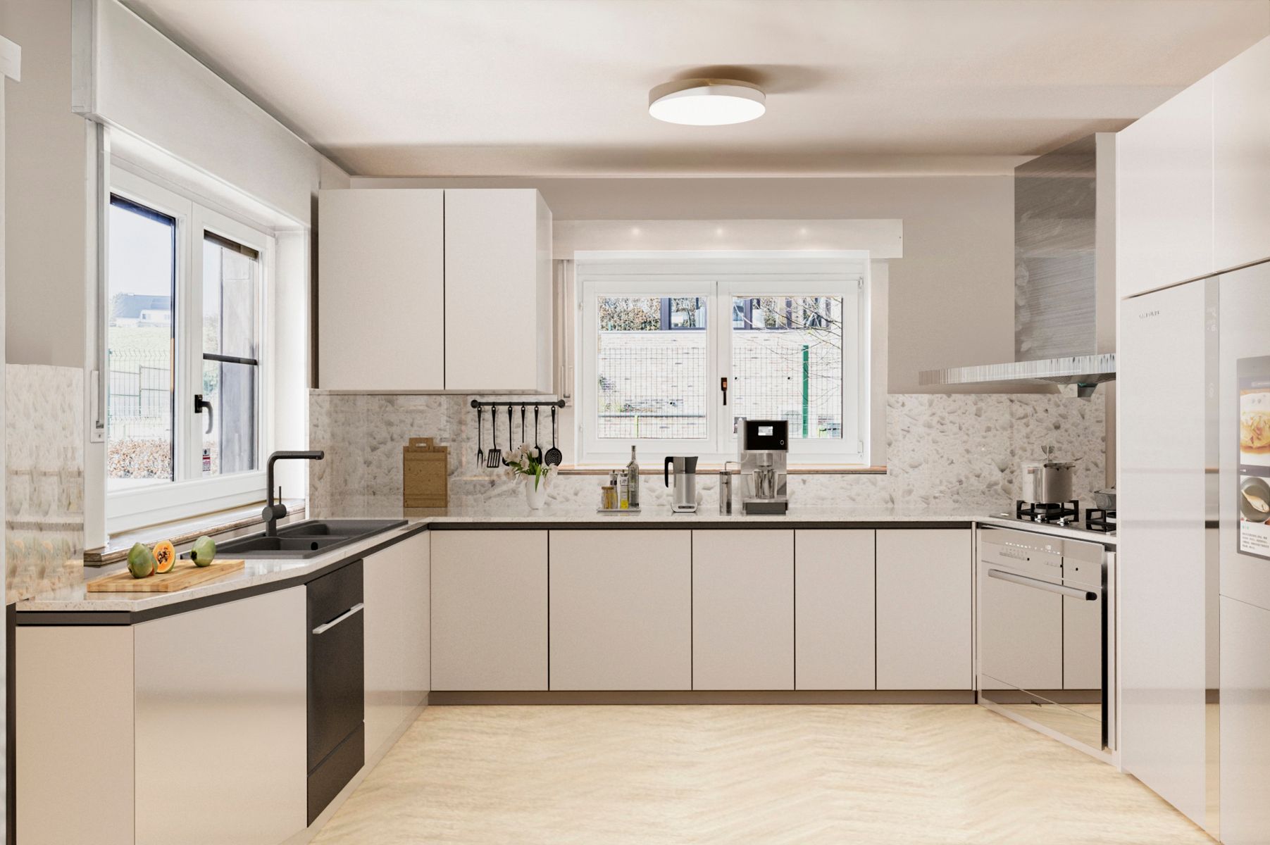 Ruime open bebouwing met zonnepanelen in residentiële wijk foto 11