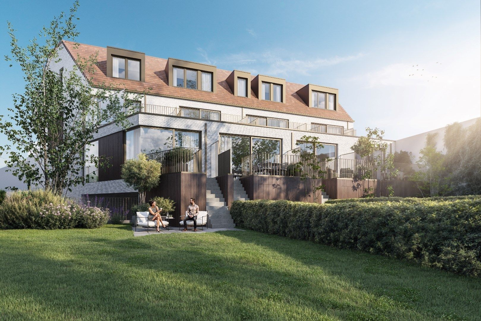 Nieuw, zuidgericht duplex woonappartement  met  gevelbreedte van ca. 34 meter nabij centrum Knokke, Zegemeer & Scharpoord.  foto 4