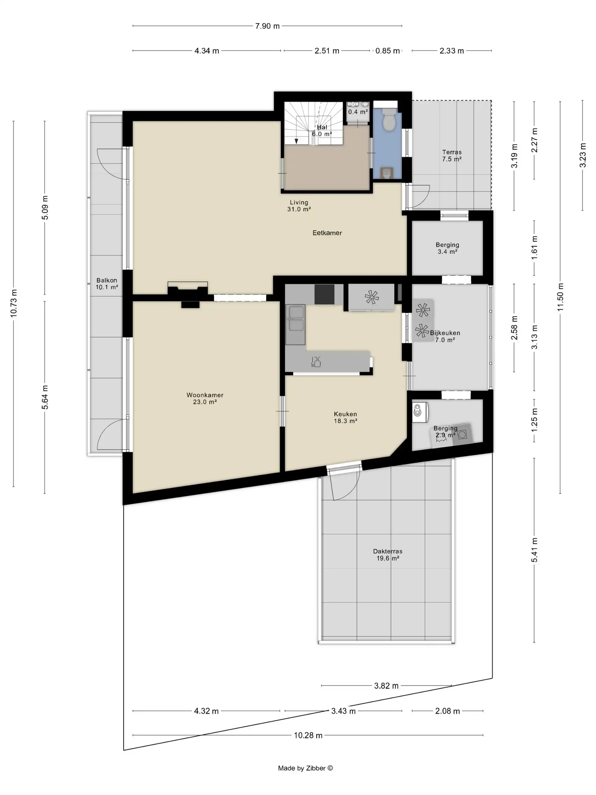 Handelshuis met absolute topligging en verhuurd bovenliggend appartement in hartje Alken. foto 24