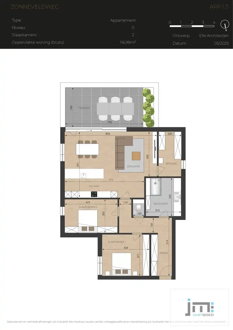 Nieuwbouwappartement met 2 slaapkamers, ondergrondse autostaanplaats en kelderberging foto 9