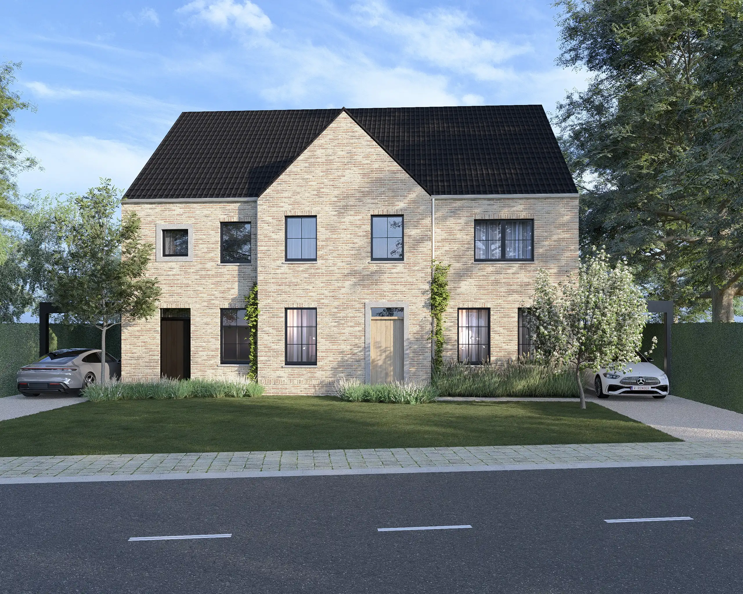 TE KOOP: Twee halfopen nieuwbouwwoningen op ruime percelen tot 6a 65ca in Gerdingen (Bree) foto 3