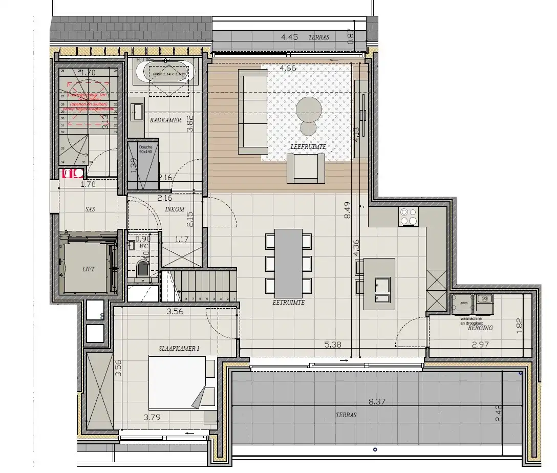 Instapklaar appartement met 3 slaapkamers en 2 badkamers te Woumen foto 29