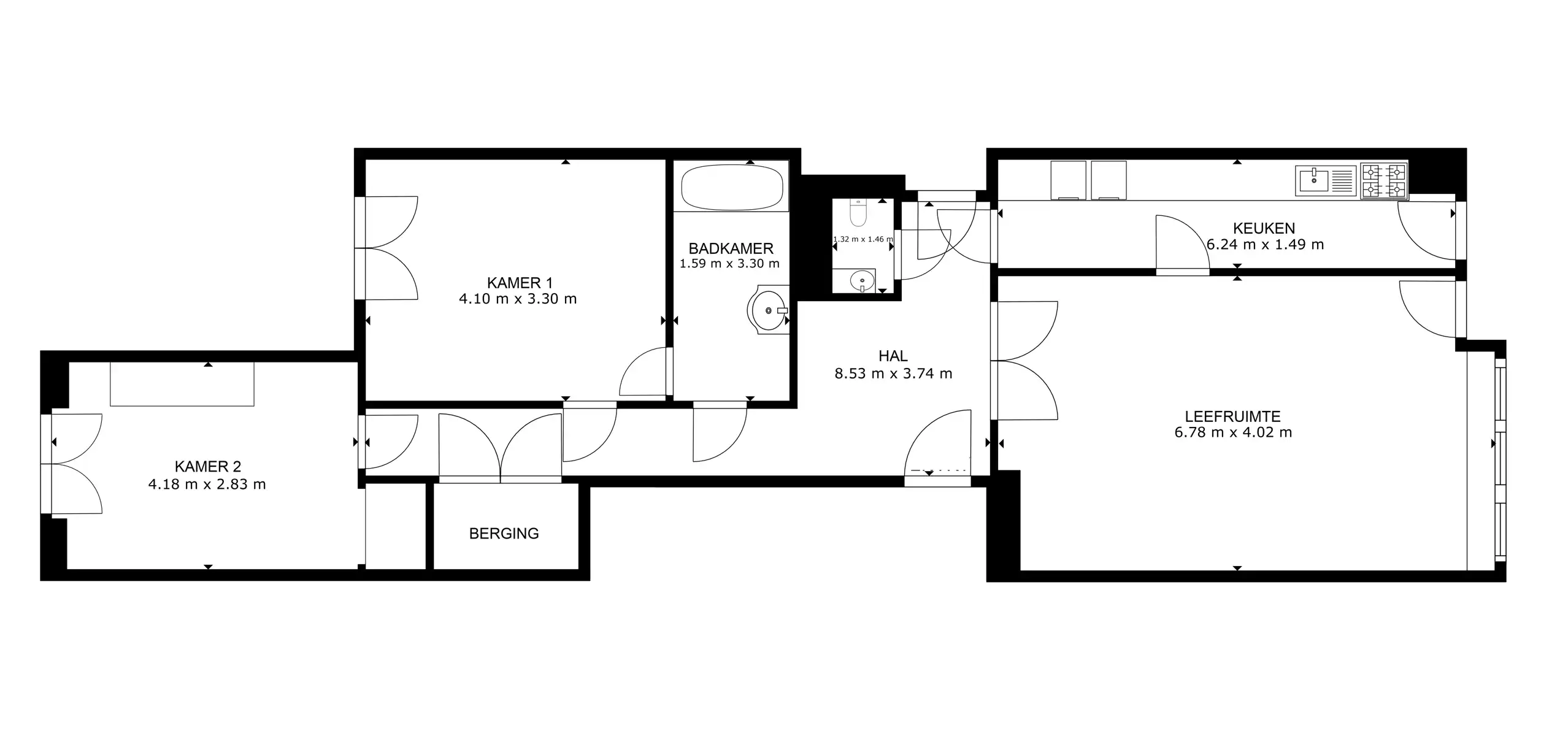 PERFECTE LOCATIE: Zeer ruim 2 slpk appartement en leuk zicht foto 25