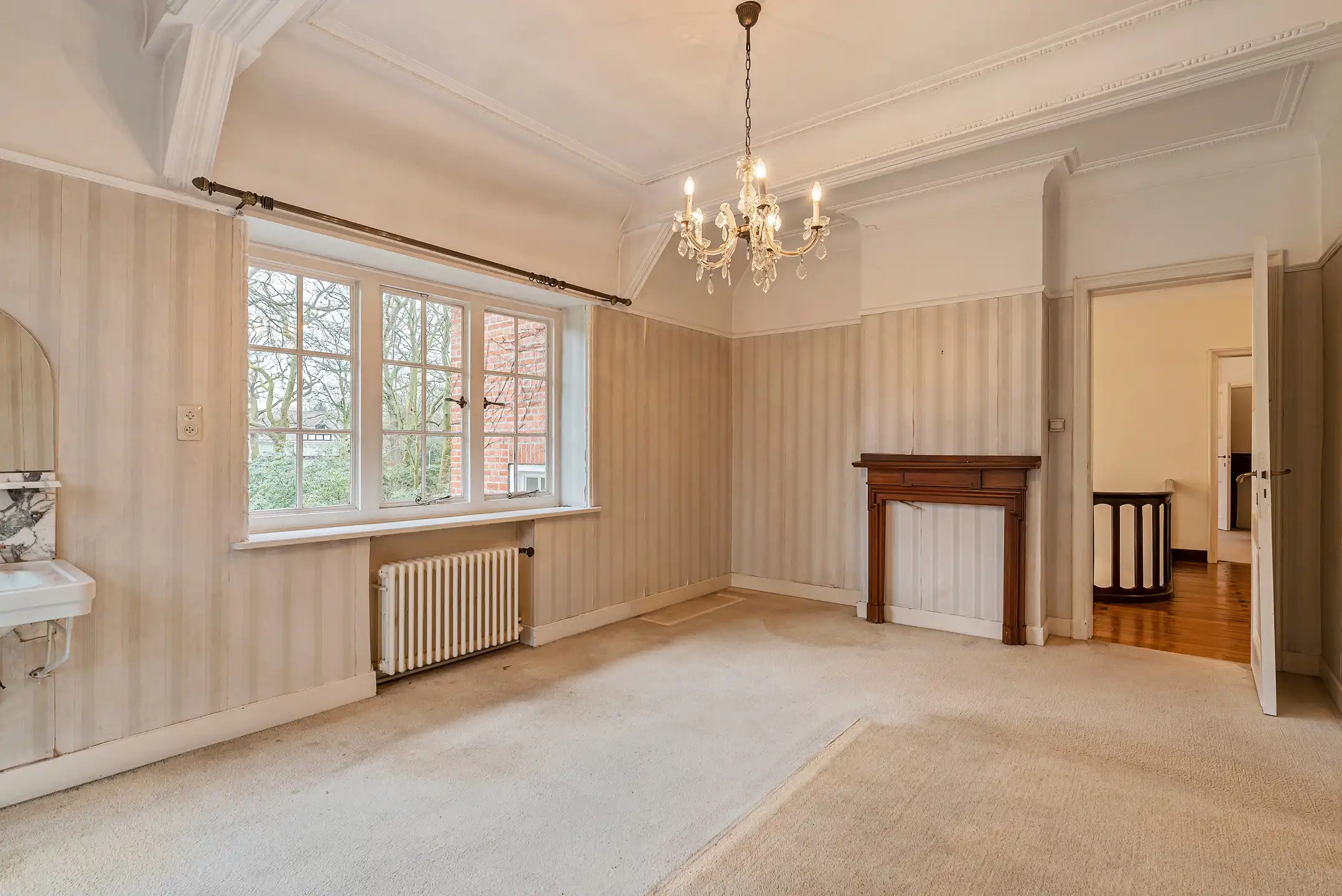 In Vriesdonk, rietgedekte karaktervolle villa met authentieke elementen, prachtige parktuin, hoge plafonds en veel verbouwingspotentieel! &nbsp;Grondoppervlakte &nbsp;is ca. 9127m². foto 14